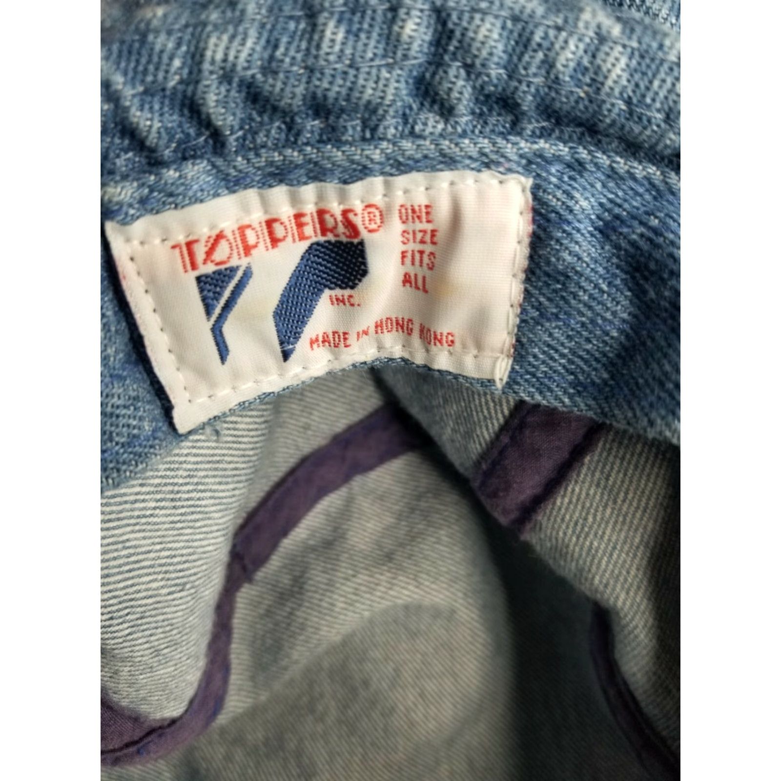 Denime VINTAGE Toppers Bucket Hat Blue Jean Denim One Size Embroidered Heart Size 42" / US 20 - 3 Thumbnail