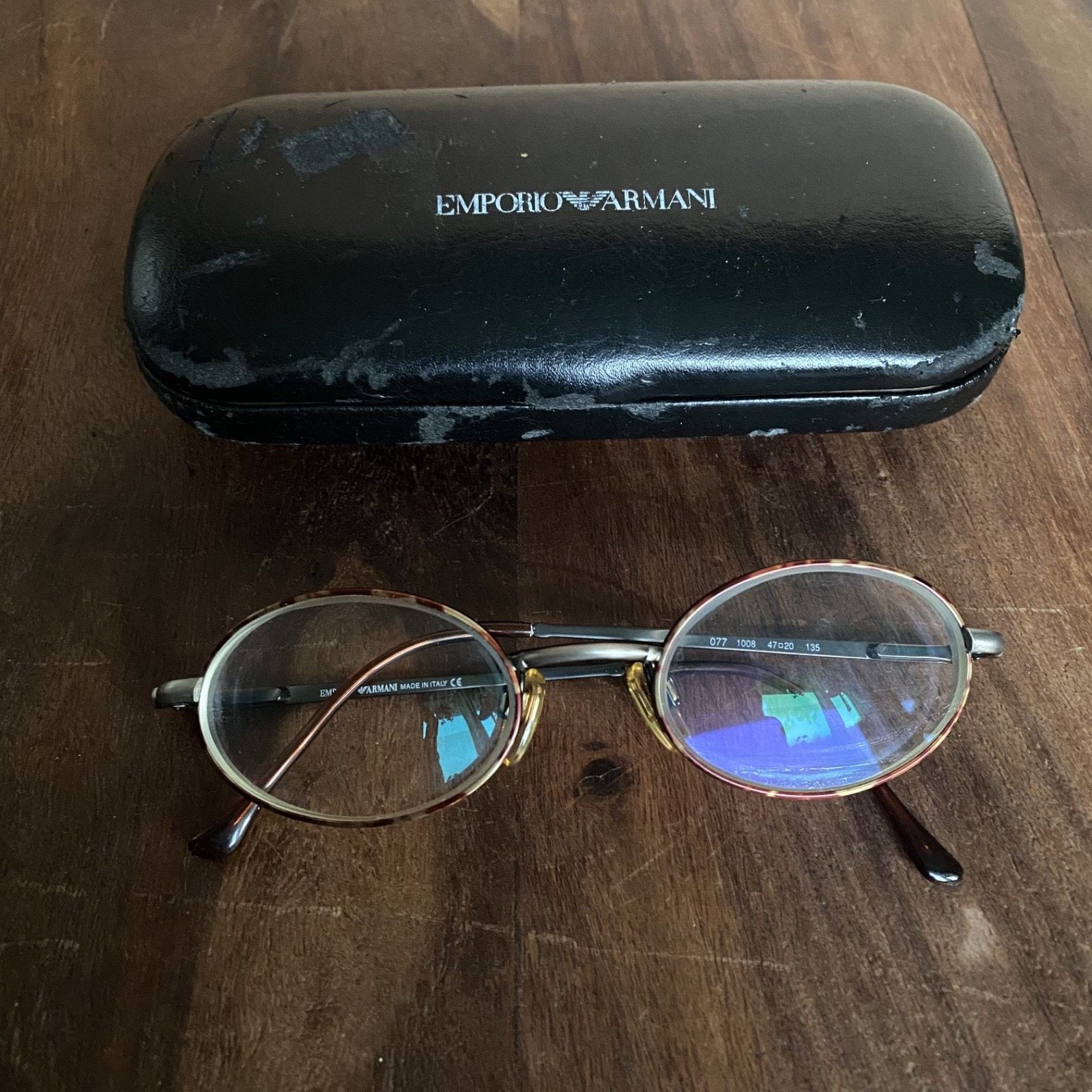 Emporio Armani Emporio Armani Tortoise Eyeglasses Glasses FRAMES Case Italy Size ONE SIZE - 1 Thumbnail