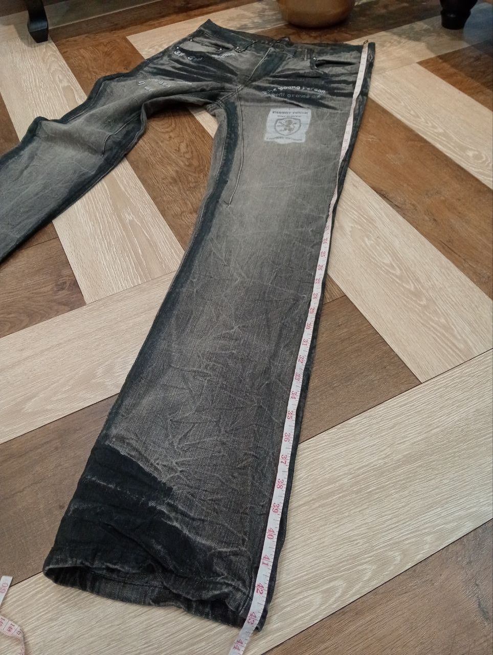 LOWBOX JAPANESE LOWBOX DISTRESSED LOOK FLARED PANTS - SIZE 84 Size US 32 / EU 48 - 15 Thumbnail
