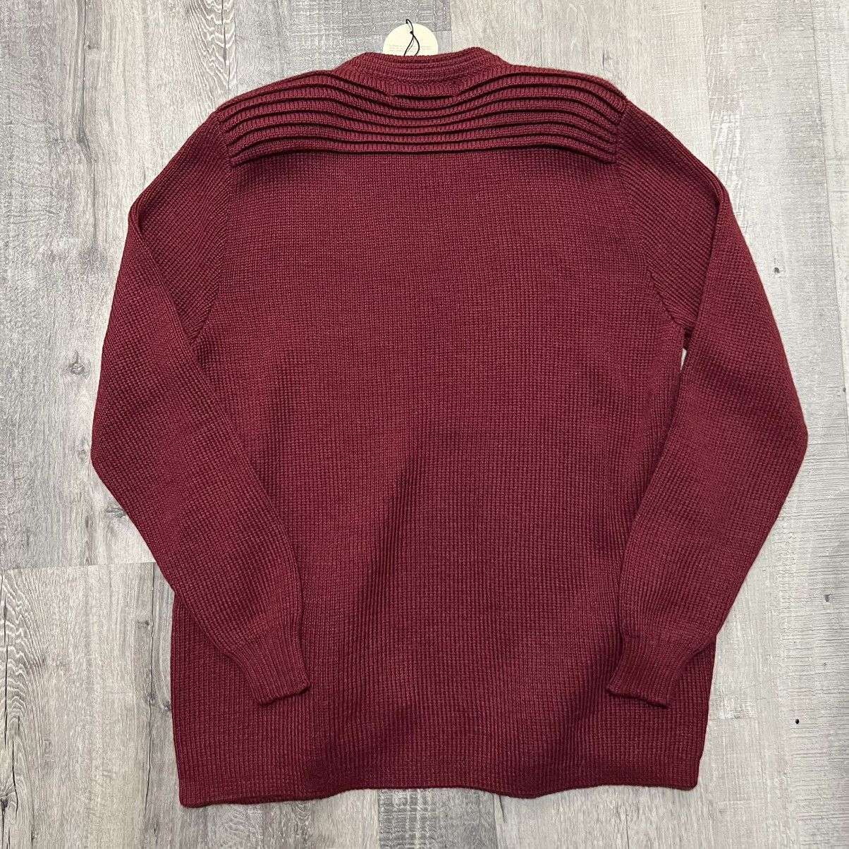 Other Simply Natural Burgandy Alpaca Wool Open Sweater Cardigan Size M / US 6-8 / IT 42-44 - 2 Thumbnail