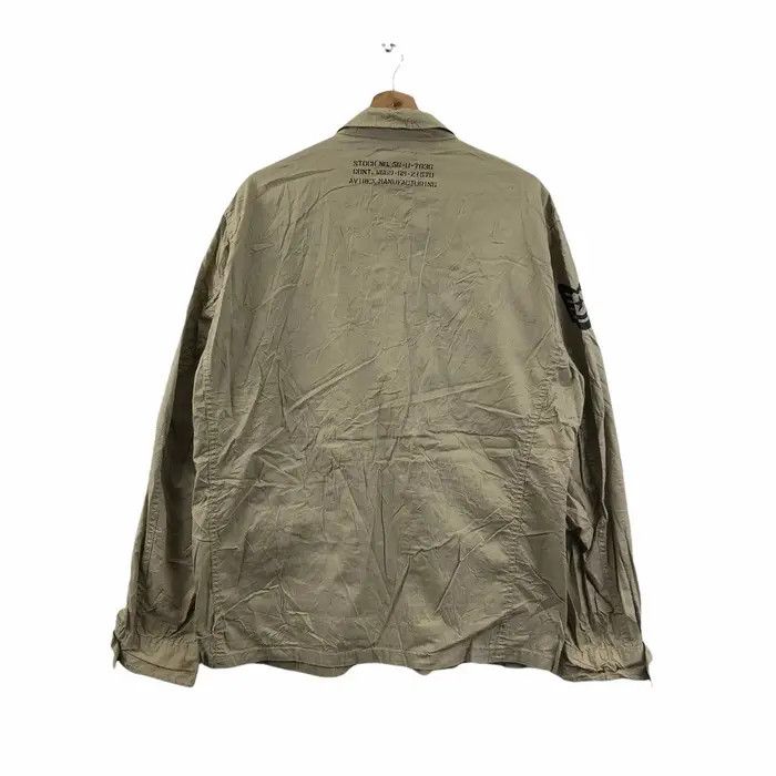 Avirex Vtg 90’ AVIREX USA MILITARY Army Trench Coat Denim Jacket Size US L / EU 52-54 / 3 - 3 Thumbnail
