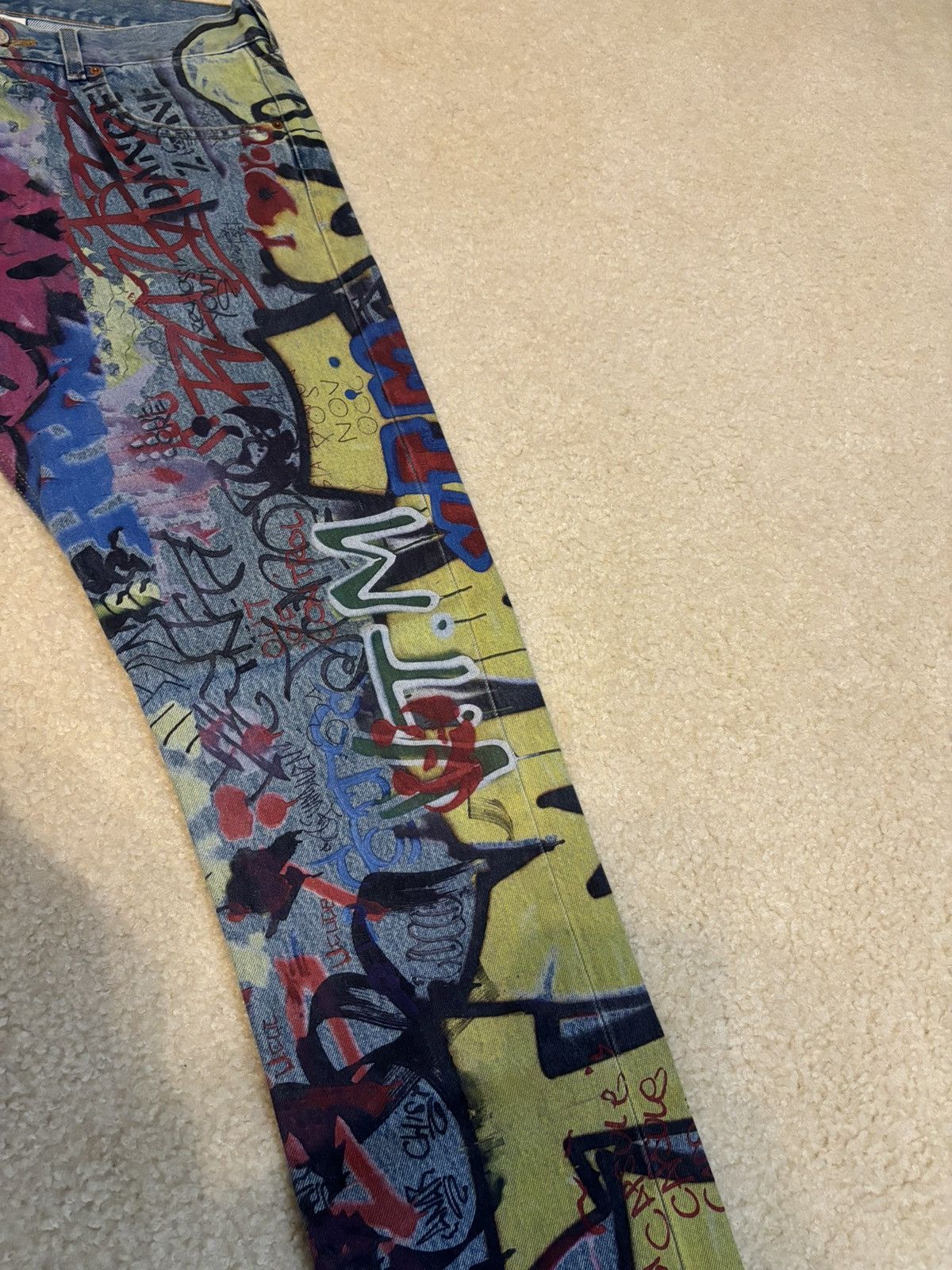 Vetements Vetements AW21 Graffiti Straight Jeans Size US 32 / EU 48 - 3 Thumbnail