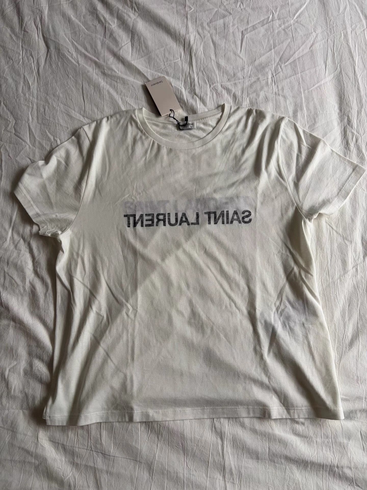 Saint Laurent Paris Saint Laurent Mirror Letter T-shirt K33 Size US XXL / EU 58 / 5 - 1 Thumbnail