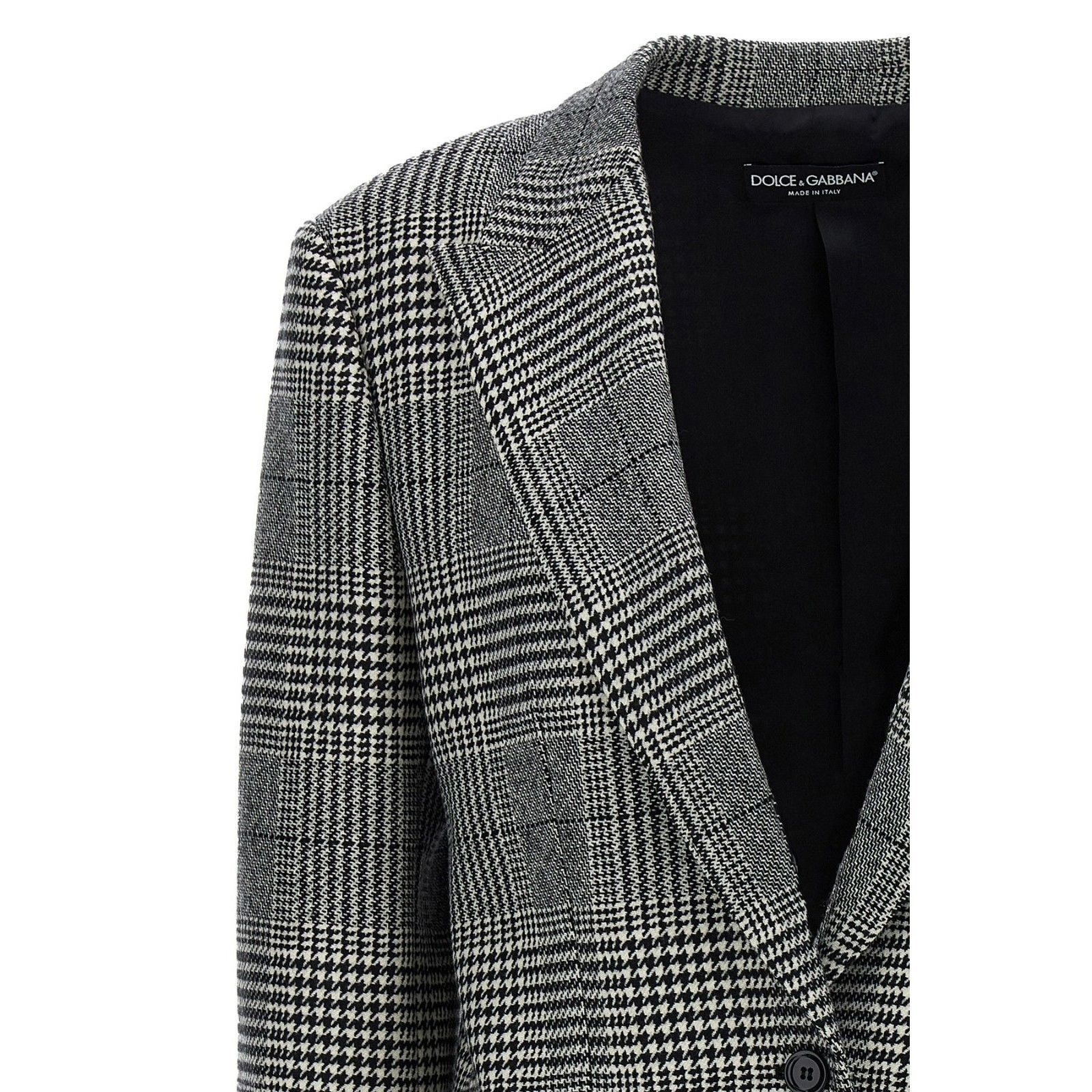 Dolce & Gabbana DOLCE&GABBANA White/Black Checked Wool Blazer New & Authenti Size M / US 6-8 / IT 42-44 - 3 Thumbnail
