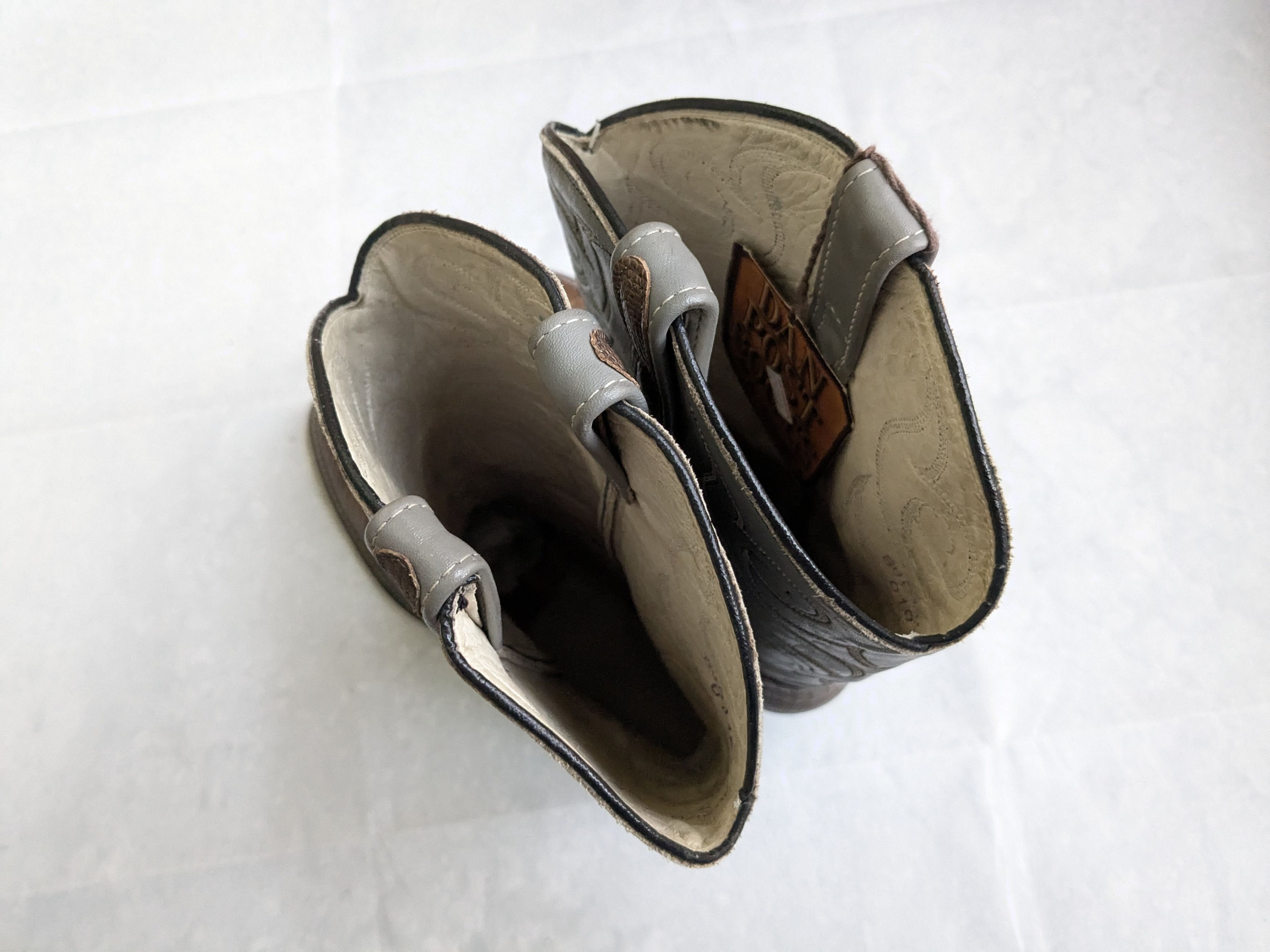Dan Post Dan Post Cowboy Boots Olive Green Lizard Leather 8.5 Gray Size US 8.5 / EU 41-42 - 15 Thumbnail