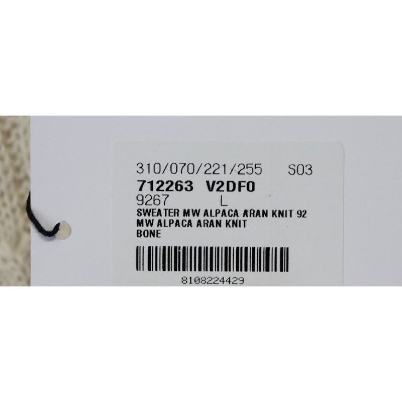 Bottega Veneta o1rshd1 MW Alpaca Aran Knitwear Sweater in Bone Size US L / EU 52-54 / 3 - 14 Thumbnail