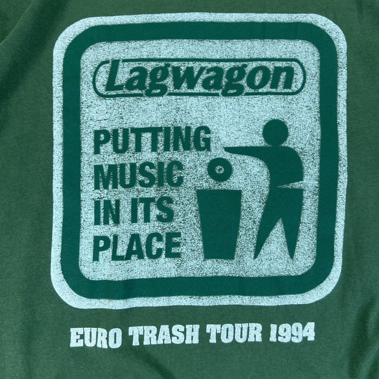 Band Tees × Vintage Vintage 1994 LAGWAGON Euro Trash Tour T Shirt 90s Band tee Size US XL / EU 56 / 4 - 2 Thumbnail