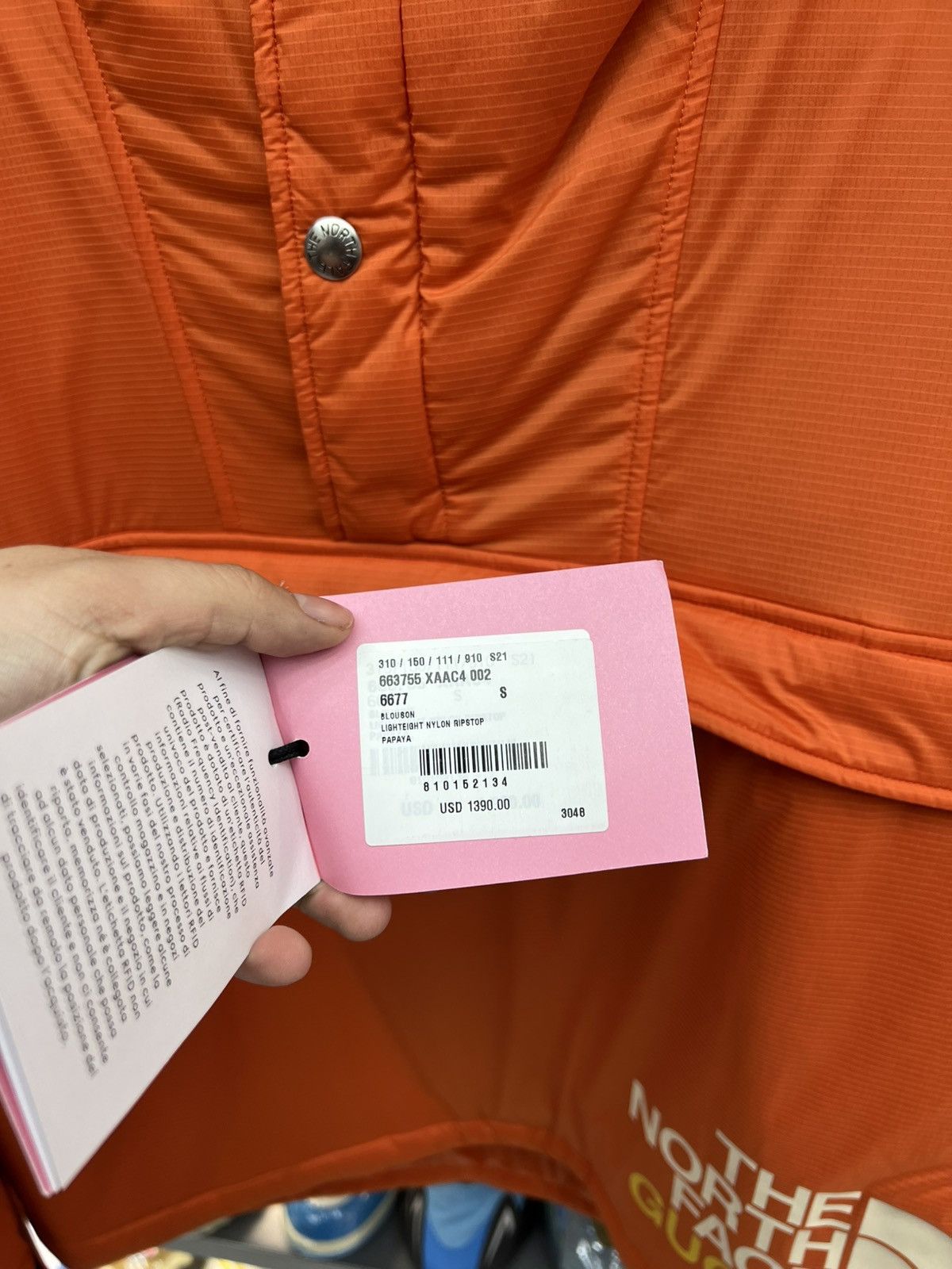 Gucci Gucci x Northface Orange Ripstop Size US S / EU 44-46 / 1 - 5 Thumbnail