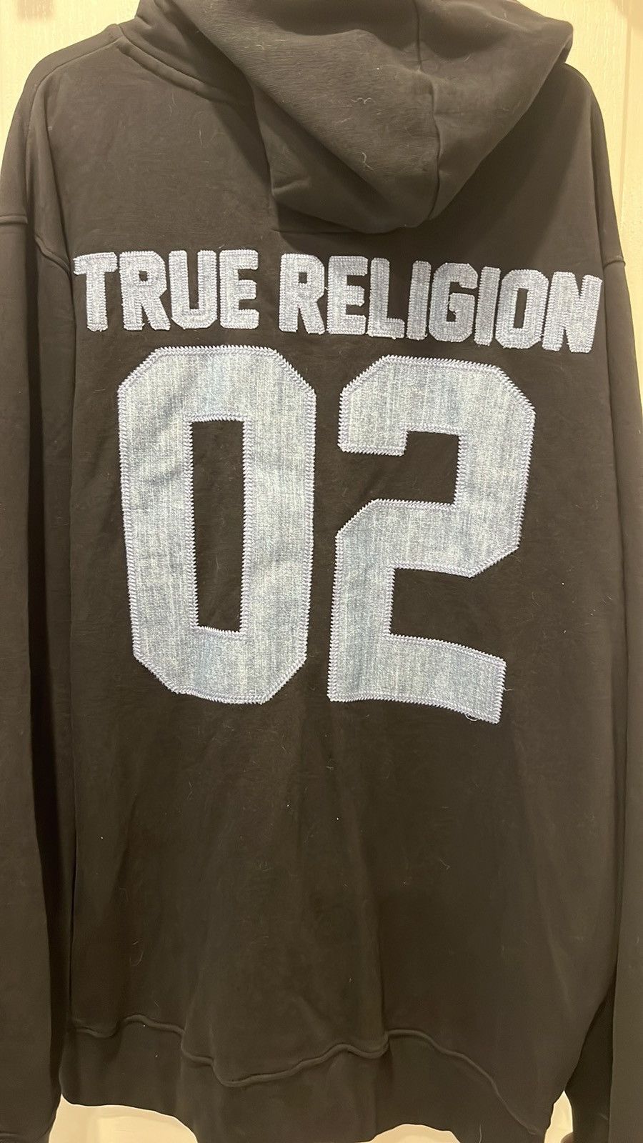 True Religion × Vintage Vintage True Religion black zip up hoodie denim logo (3XL) Size US XXL / EU 58 / 5 - 5 Thumbnail
