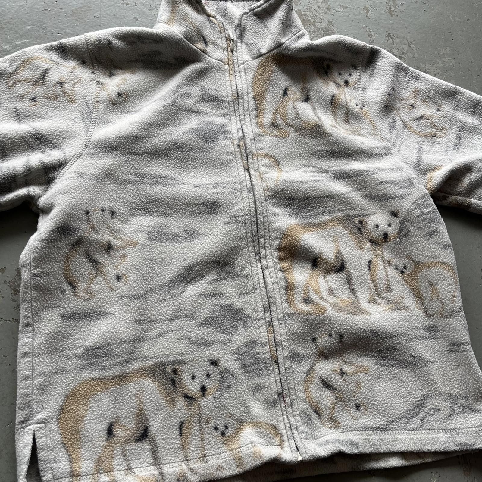 Vintage Vintage 90s Y2K Polar Bears Nature Fleece AOP Grunge Jacket Size US M / EU 48-50 / 2 - 3 Thumbnail