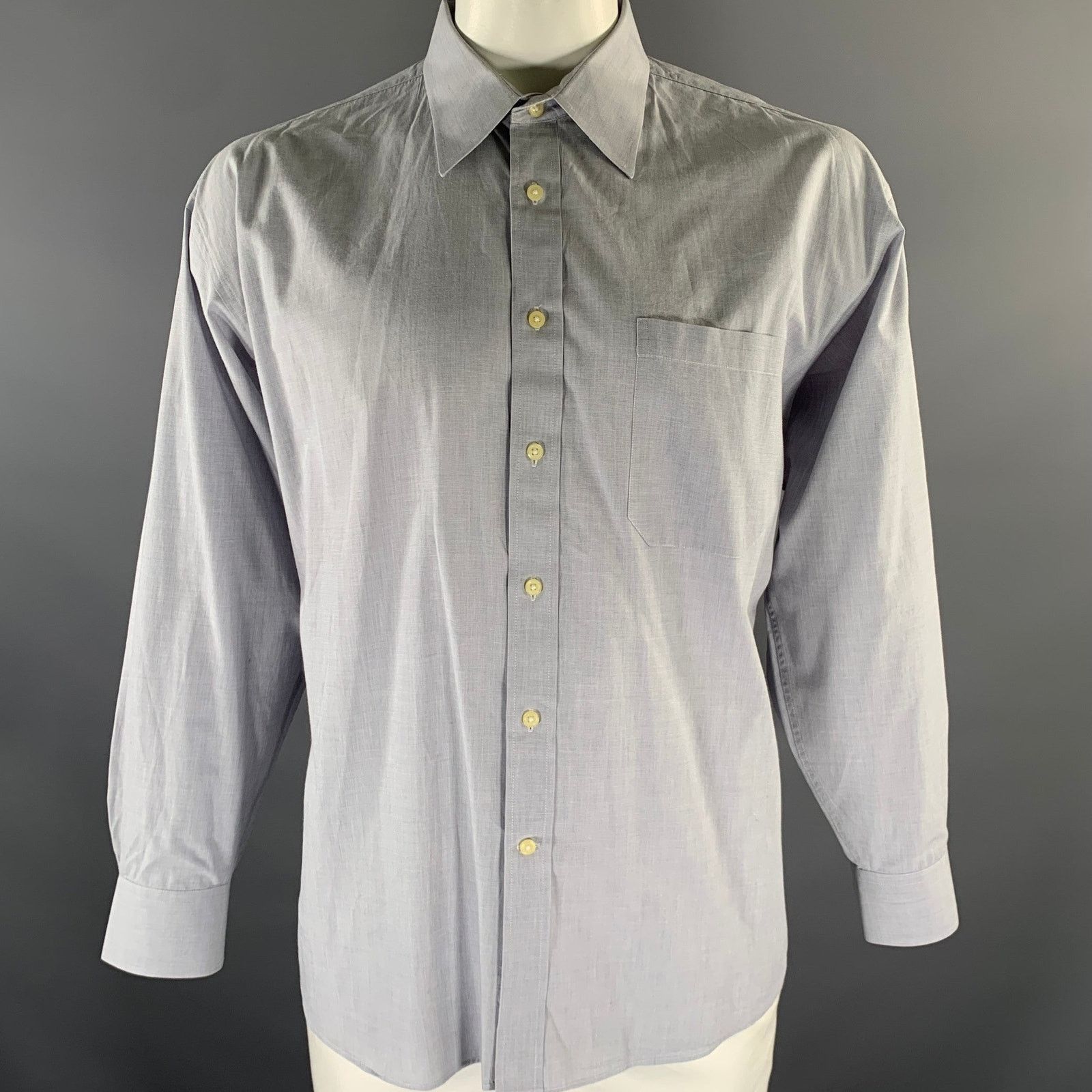 Dior Size XL Grey Heather Cotton Vintage Long Sleeve Shirt Size US XL / EU 56 / 4 - 1 Thumbnail