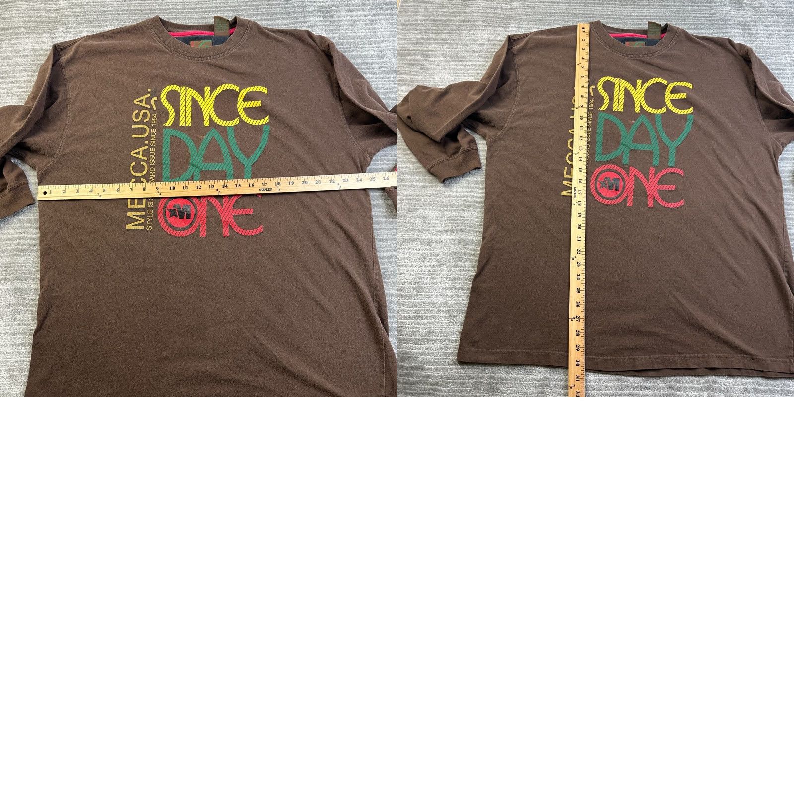 Vintage VINTAGE Mecca Shirt Mens 2XL Brown Crew Neck Long Sleeve 90s Grunge Hip Hop Skull Size US XXL / EU 58 / 5 - 8 Thumbnail