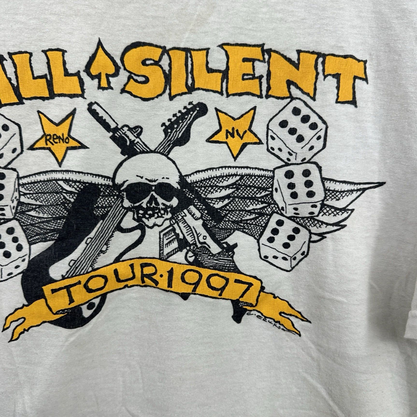 Hanes VINTAGE Hanes Shirt Mens L Ivory 1997 Reno Tour Punk Thrash Metal Band DooM Punk Skatercore Tour 1997 Mens L Shirt Size US L / EU 52-54 / 3 - 6 Thumbnail