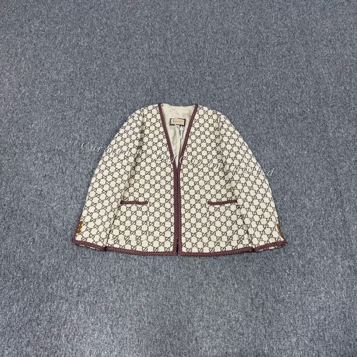 Gucci Gucci GG Monogram Knit Trim Cardigan Size S / US 4 / IT 40 - 1 Thumbnail