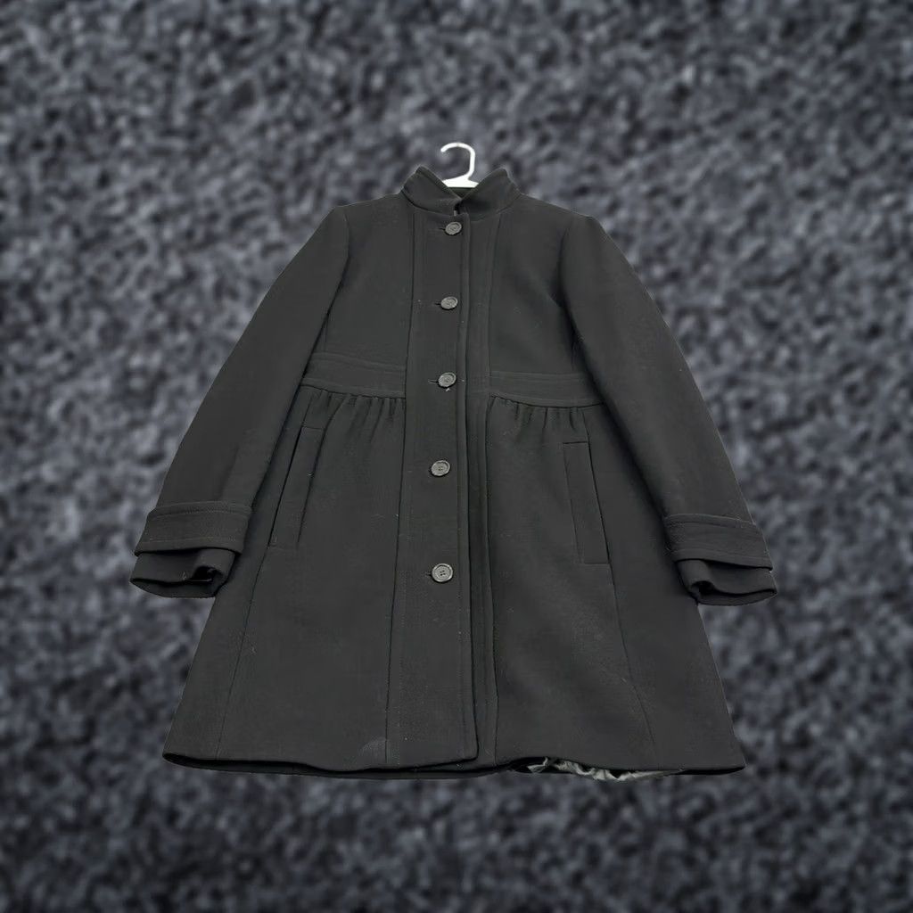 J.Crew J Crew Coat Womens 12 Black Wool Double Cloth Mock Neck Classic Winter Size XL / US 12-14 / IT 48-50 - 1 Thumbnail