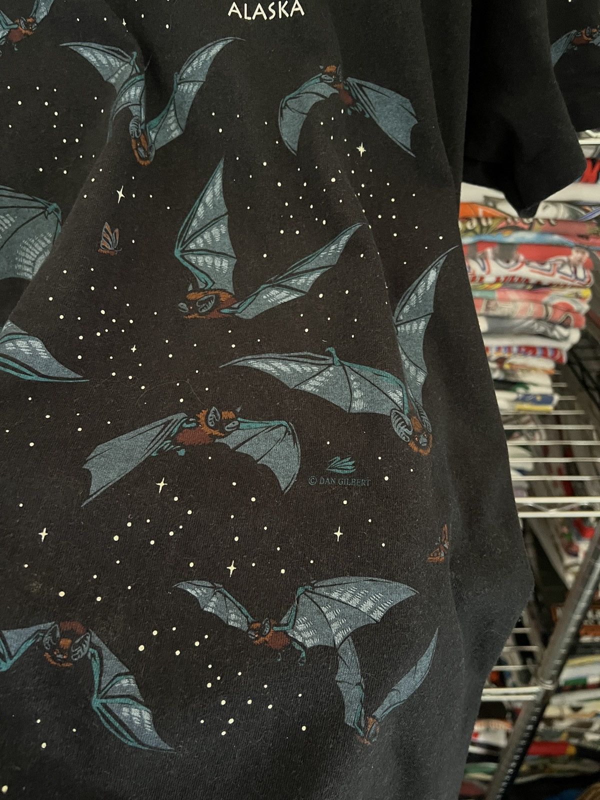 Habitat 90s Bats Alaska AOP Dan Gilbert Single Stitch Art Tee Size US L / EU 52-54 / 3 - 4 Thumbnail