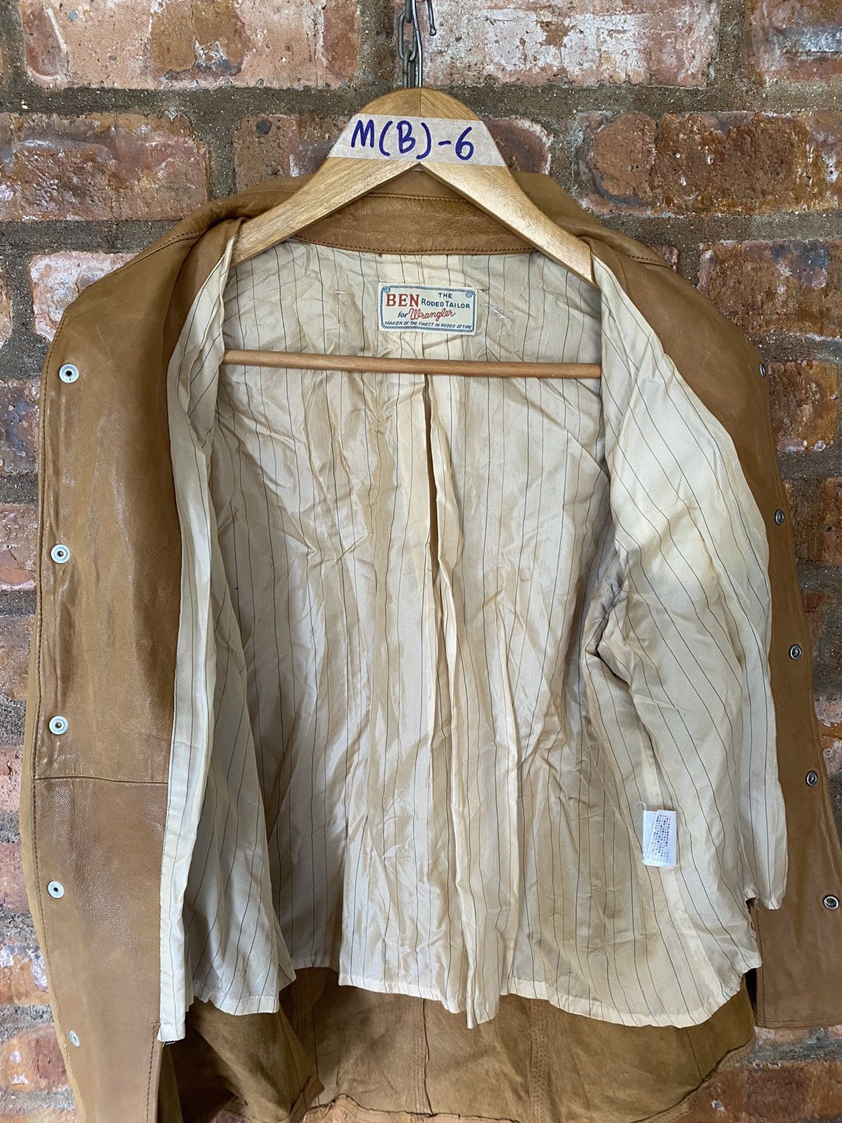 Isamu Katayama Backlash 2000s Wrangler X Men Bigi leather Sheepskin button up Size US M / EU 48-50 / 2 - 13 Thumbnail