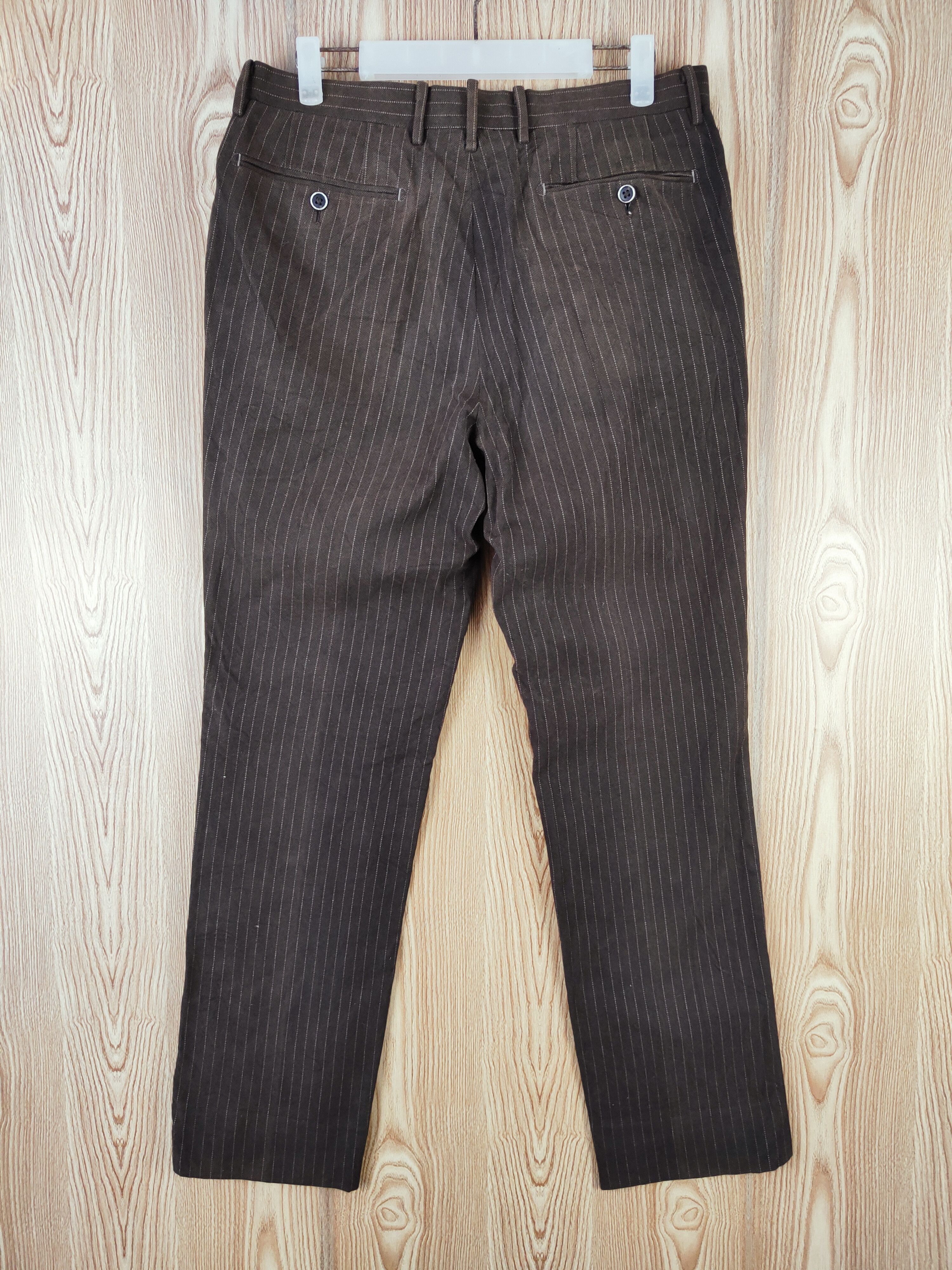 Japanese Brand × Vintage DL The Suit Company Dark Brown Casual Pants #S2798 Size US 32 / EU 48 - 7 Thumbnail