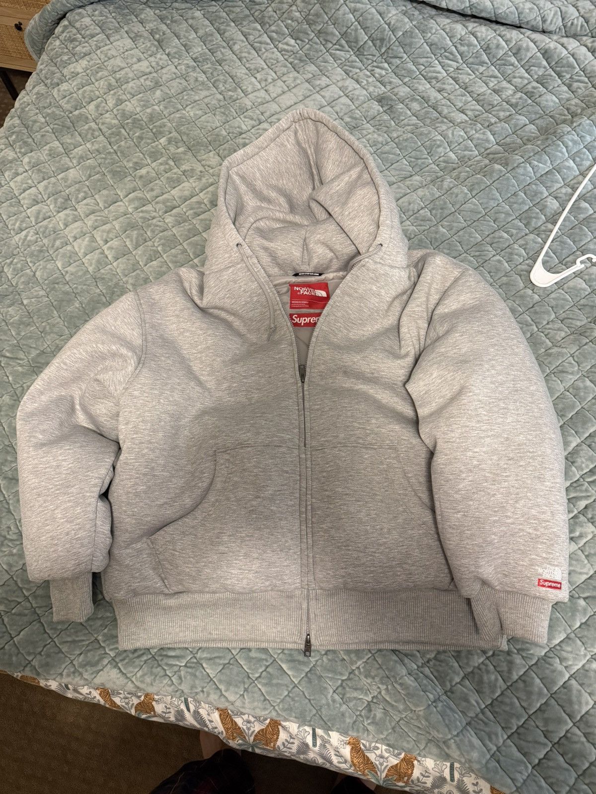 Supreme x TNF down filled zip up