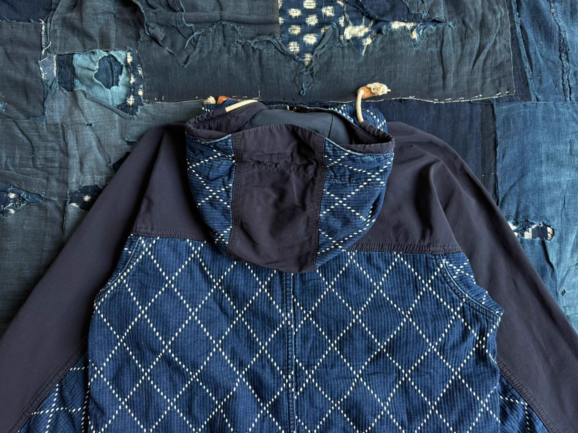 Studio D'Artisan Studio D'Artisan Indigo Sashiko Windbreaker Jacket 38 Size US XXS / EU 40 - 5 Thumbnail