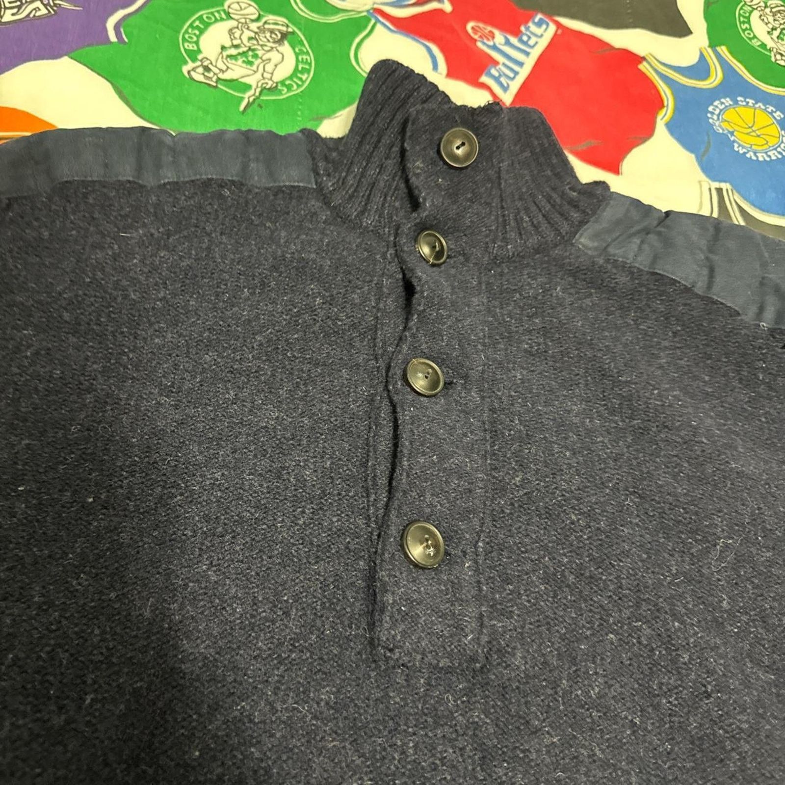 Polo Ralph Lauren × Vintage Vintage Polo Ralph Lauren Men's Knit Sweater Quarter Button Size US L / EU 52-54 / 3 - 4 Thumbnail