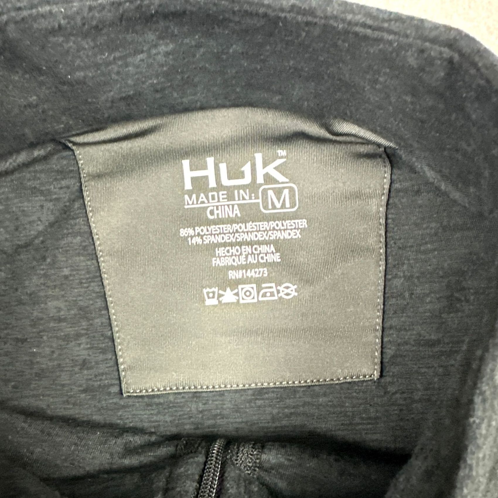 Vintage Huk Sweater Men Medium Grey Charcoal 1/4 Zip Leeward Fleece Pullover Performance Size US M / EU 48-50 / 2 - 5 Thumbnail