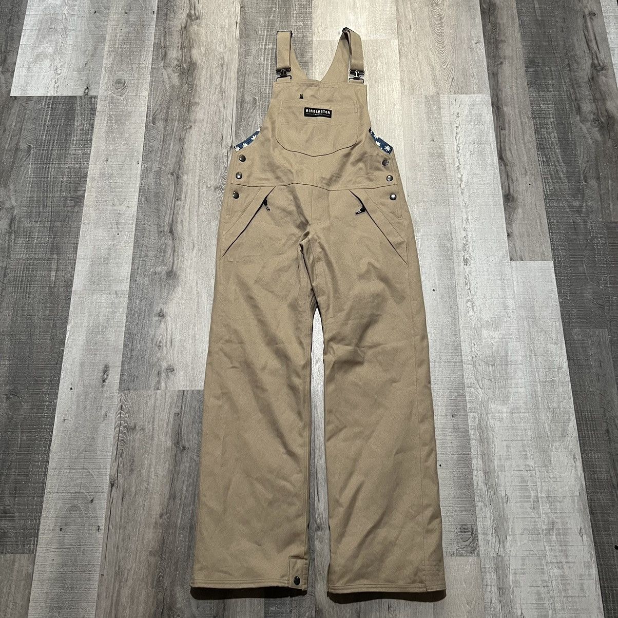 Airblaster Airblaster Ski Bib Overalls Freedom Tan Daisy Snow Pants Size 37" - 1 Thumbnail