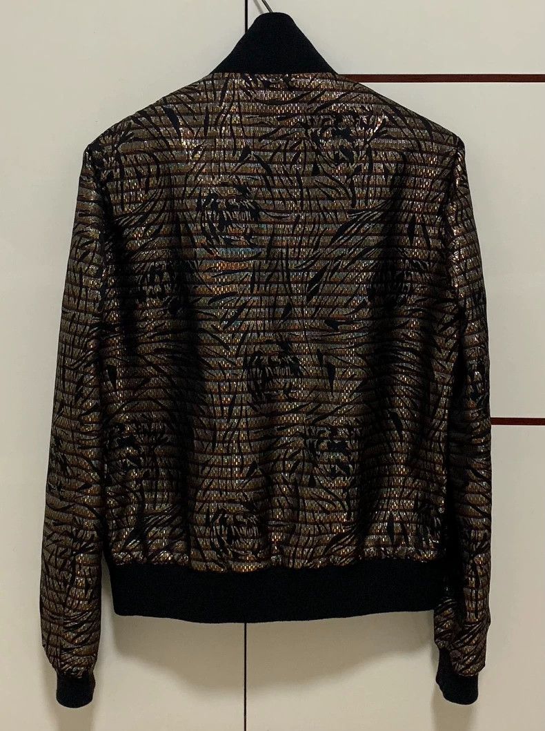 Saint Laurent Paris Saint Laurent Paris 18ss Standing Collar Gold Maple Leaf Ja Size US M / EU 48-50 / 2 - 2 Thumbnail