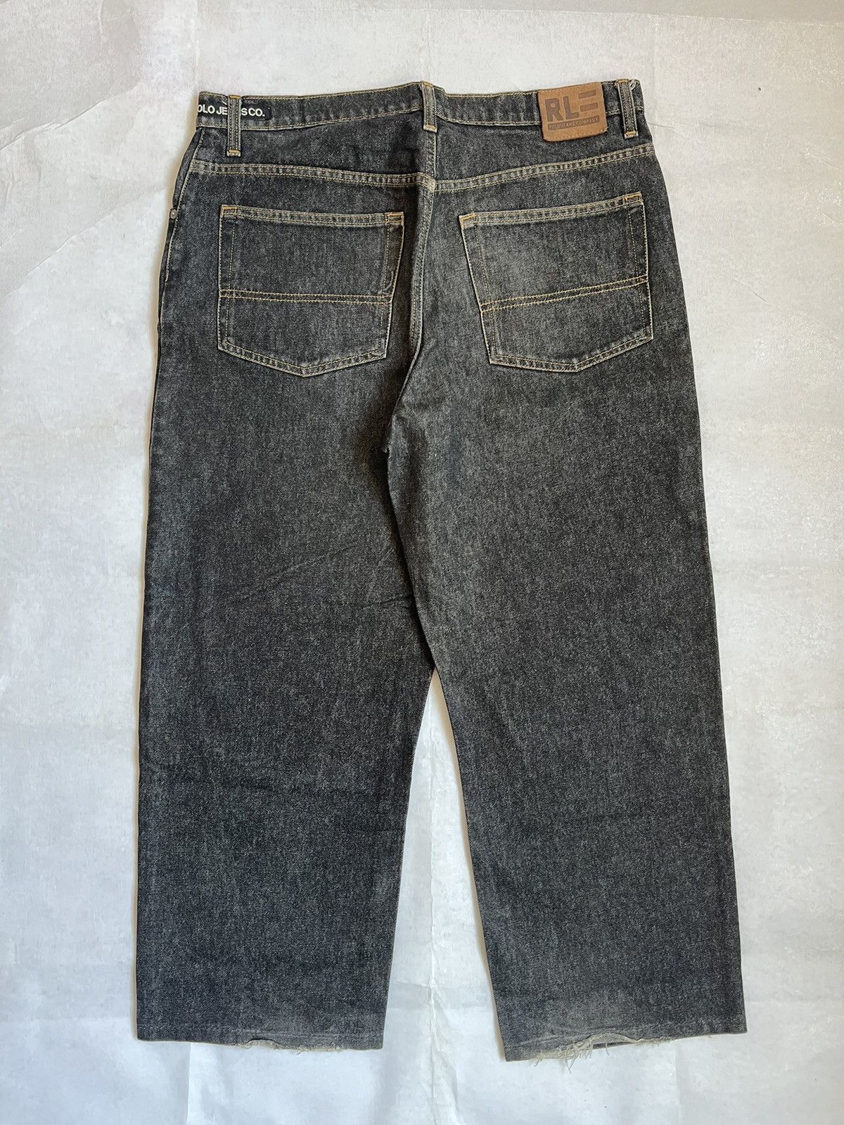 Polo Ralph Lauren Polo Jeans Ralph Lauren Baggy Style Black Denim Size US 38 / EU 54 - 10 Thumbnail