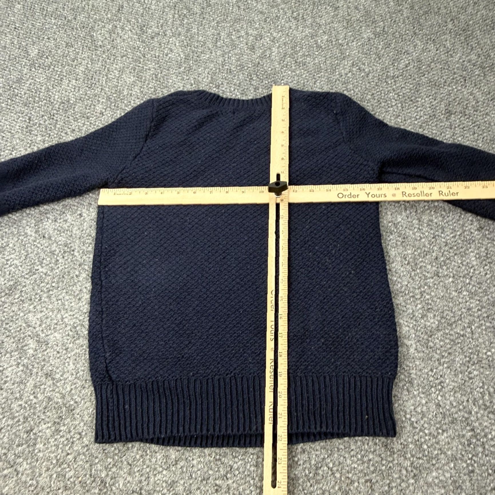 Merona Merona Sweater Adult Womens Medium Navy Blue Cable Knit Crewneck Pullover Knit Wool Cotton Rayon Nylon All Seasons Size M / US 6-8 / IT 42-44 - 5 Thumbnail