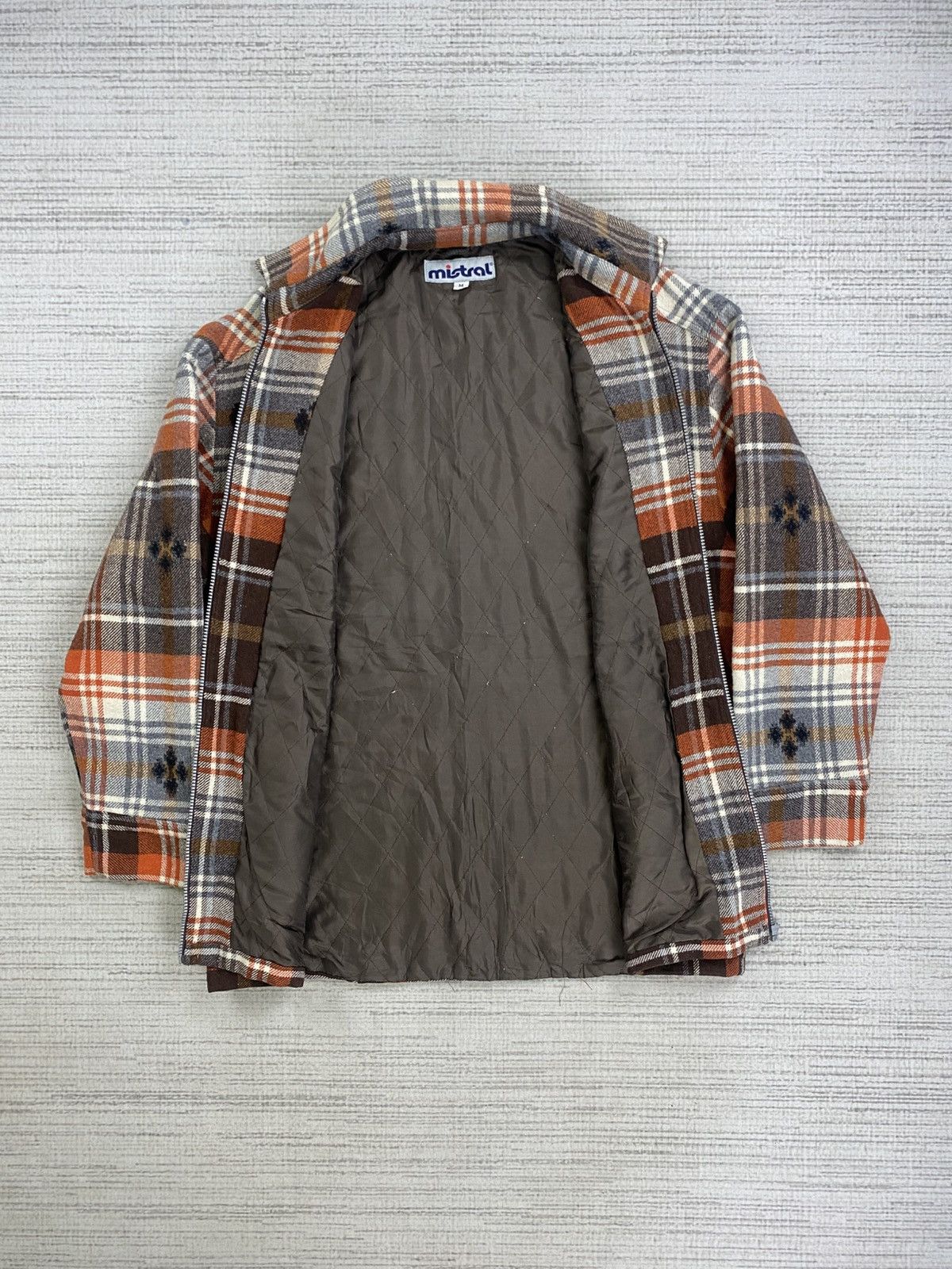 Portuguese Flannel × Vintage Vintage Mistral Made In Portugal Orange Checker Flannel Size US L / EU 52-54 / 3 - 8 Thumbnail