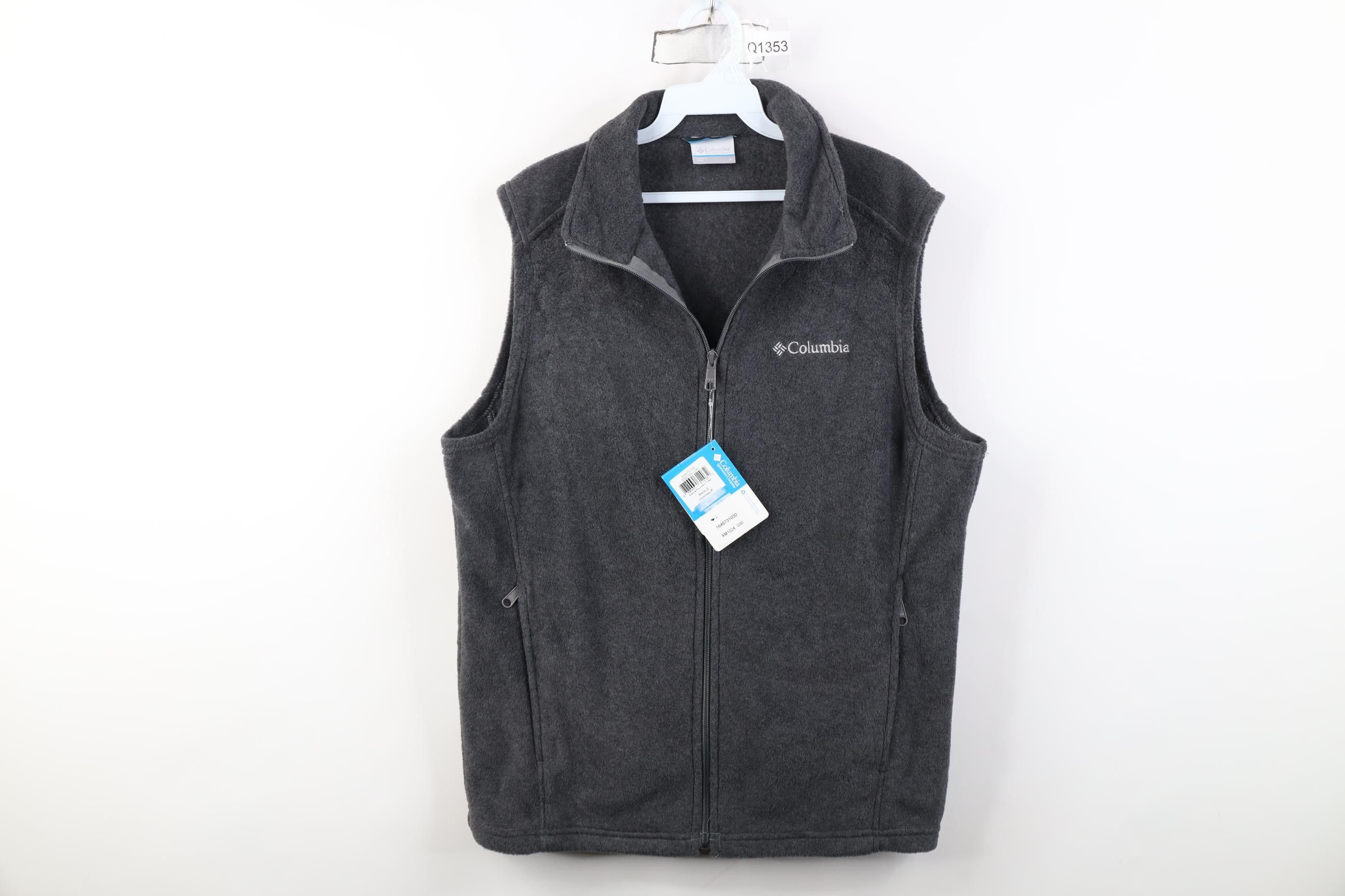 Columbia Deadstock Y2K Columbia Full Zip Fleece Vest Jacket Gray Size US S / EU 44-46 / 1 - 1 Thumbnail