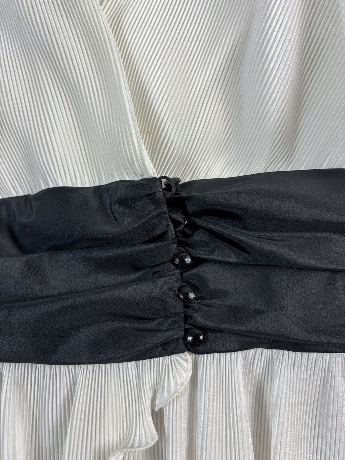 Japanese Brand × Other × Vintage 1980s Vintage Pleats Blouse Issey Miyake Style Ruffle Shirt Size XL / US 12-14 / IT 48-50 - 9 Thumbnail