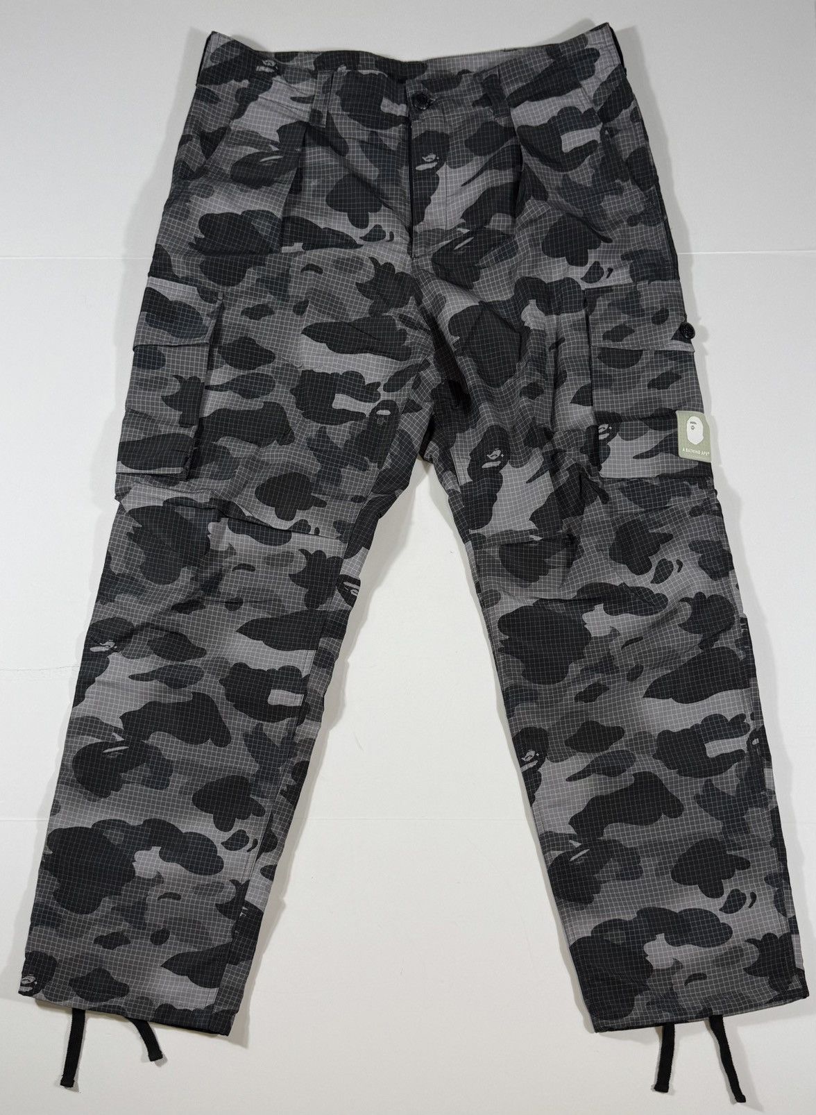 Bape Bape Grid Camo Black 6 Pocket Pants Size US 32 / EU 48 - 1 Thumbnail