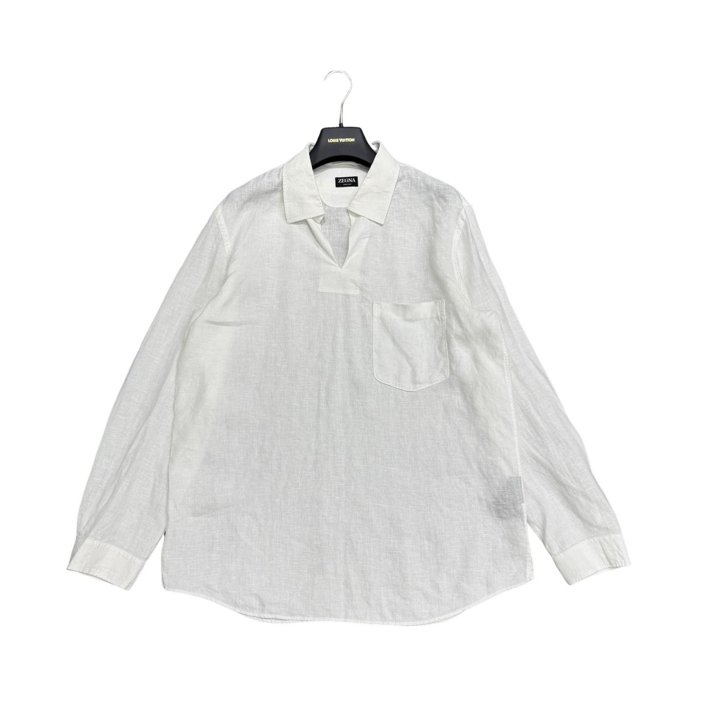 Z Zegna Zegna Oasi Lino Linen Shirt Size M Size US M / EU 48-50 / 2 - 1 Thumbnail