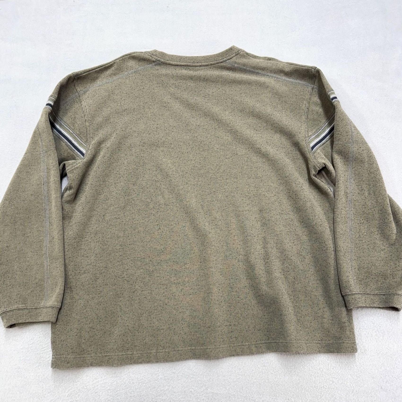 Vintage XG Extreme gear Sweater Mens XL Green Waffle Knit Crewneck Pullover Striped Knit Size US XL / EU 56 / 4 - 3 Thumbnail