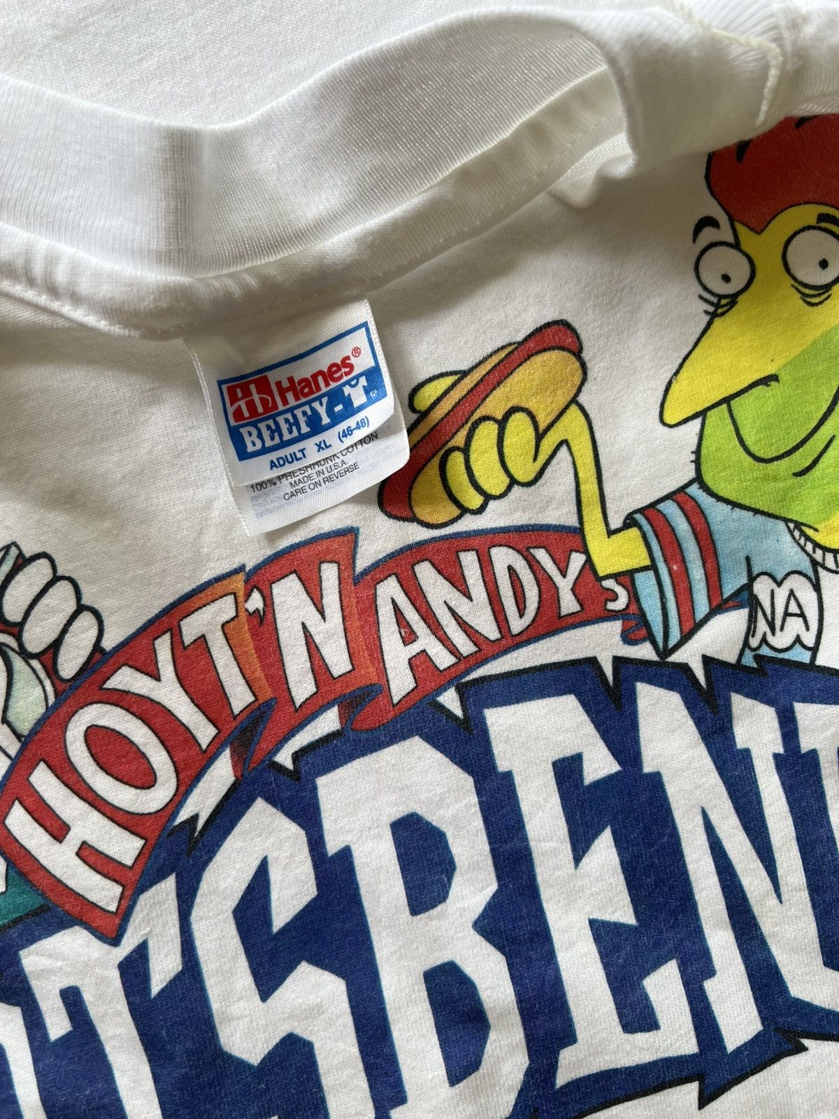 Vintage RARE 90s Hoyt N Andy’s Sportsbender TV Promo Tee Shirt Movie Size US XL / EU 56 / 4 - 8 Thumbnail