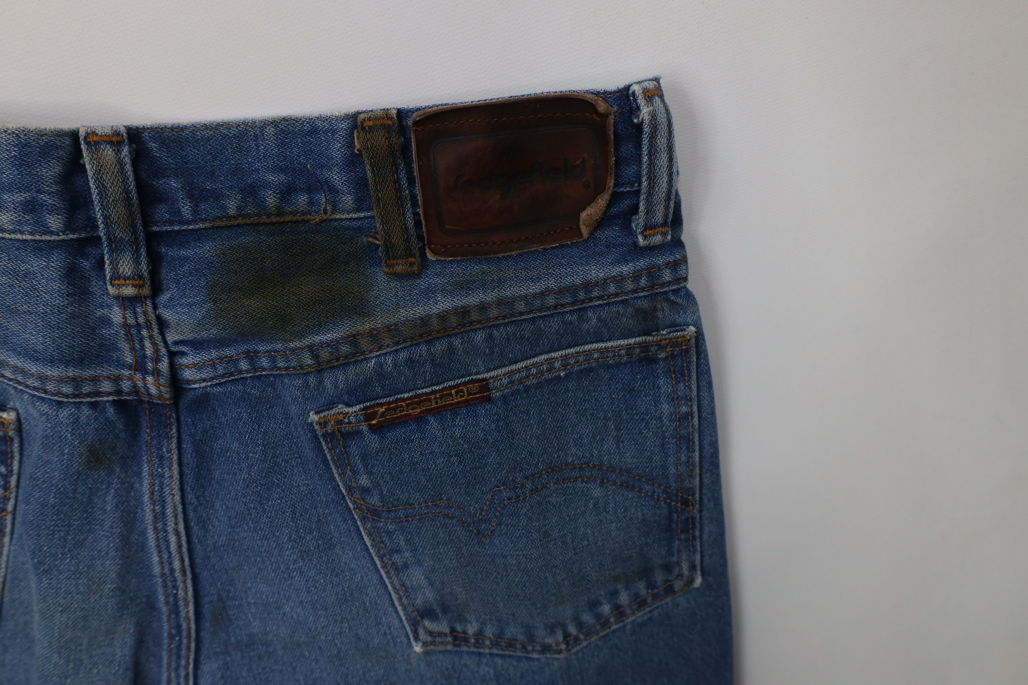 Vintage Vintage 70s Streetwear Flared Wide Leg Denim Jeans Blue USA Size US 32 / EU 48 - 16 Thumbnail