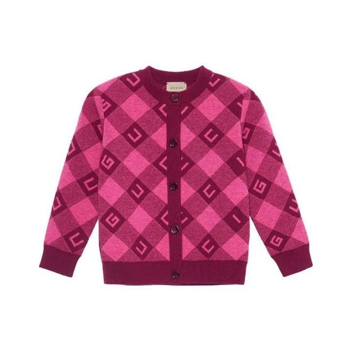 Gucci Gucci Gucci Kids Pink Wool Cardigan Sweater -2506 Size US S / EU 44-46 / 1 - 1 Thumbnail