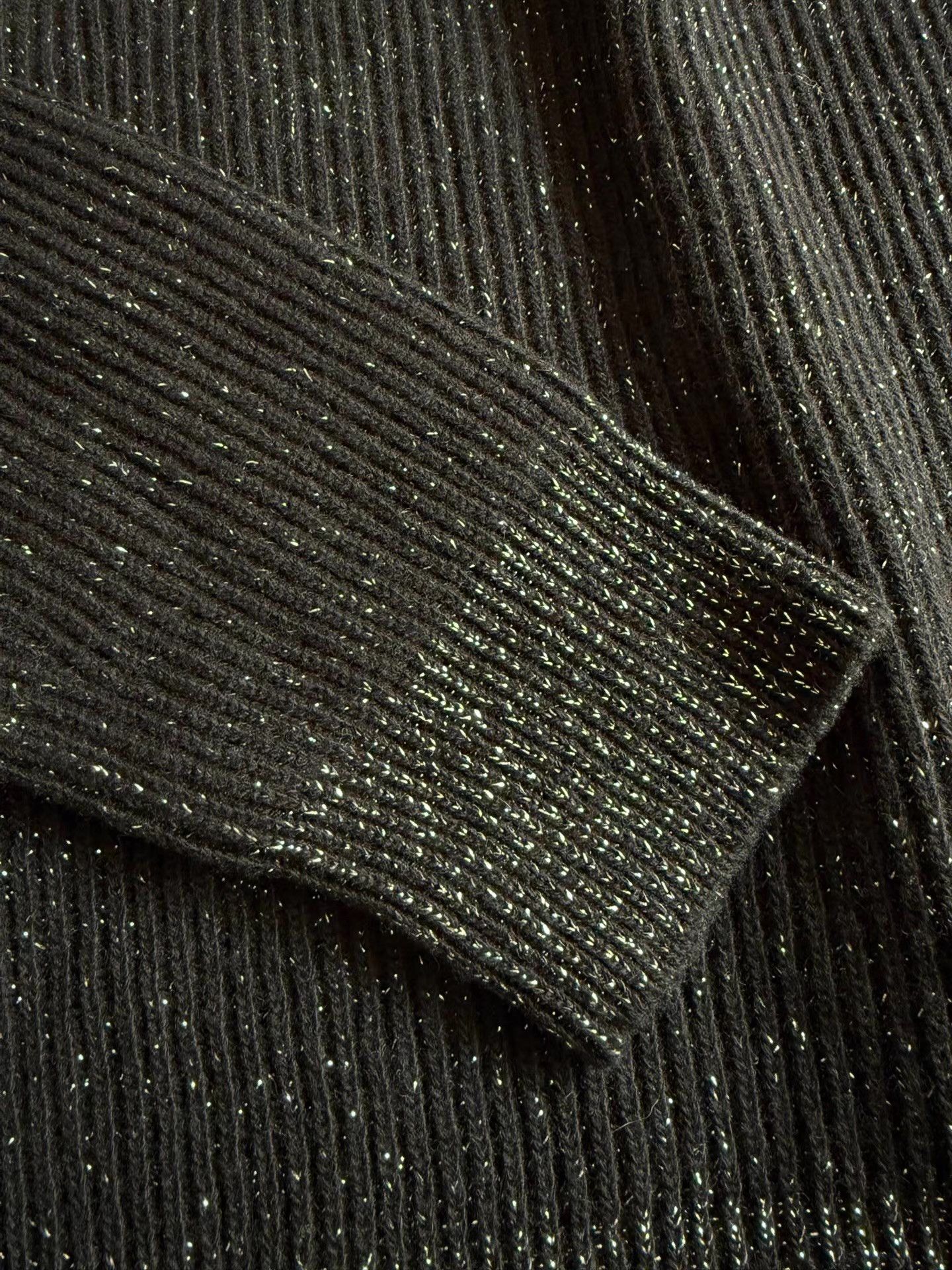 Saint Laurent Paris Saint Laurent Silver Thread Wool and Cashmere Sweate Ｑ23 Size US L / EU 52-54 / 3 - 8 Thumbnail