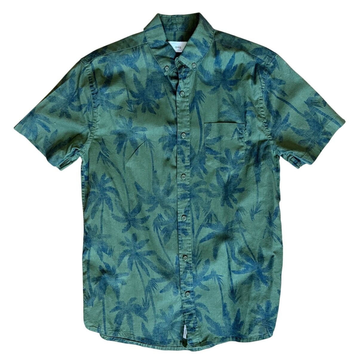 Onia Onia Jack Short-sleeved Hawaiian Palm Tree Camp Shirt Size US S / EU 44-46 / 1 - 1 Thumbnail
