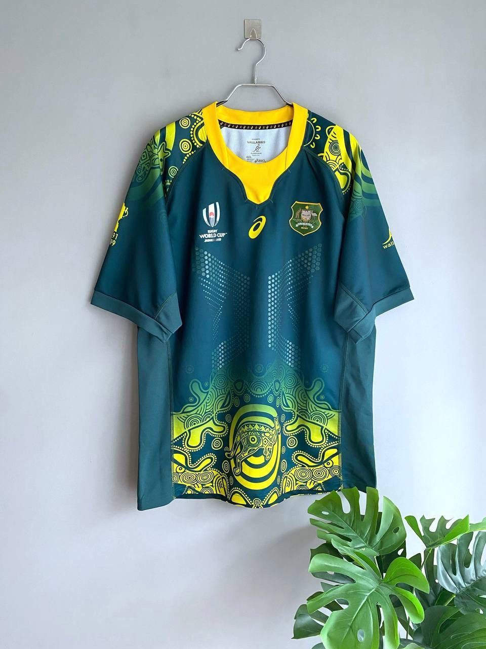 Asics Australia Wallabies Rugby Jersey World Cup Japan 2019 Sz XXL Size US XXL / EU 58 / 5 - 1 Thumbnail