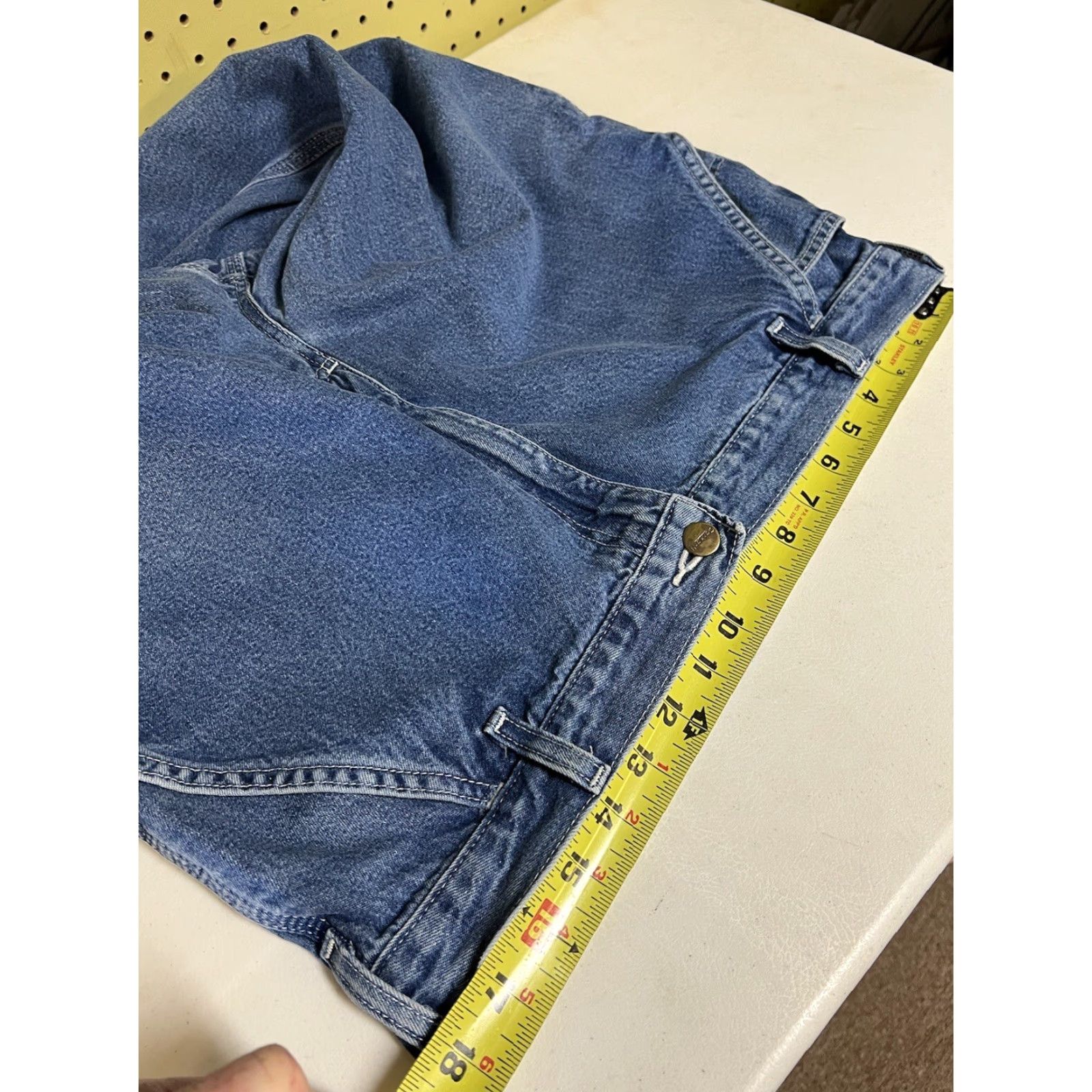 Carhartt VINTAGE Carhartt Jeans – 36x34 Relaxed Fit, Blue, Distressed, 9” Leg Opening, Belt Loops, Button/Zip, Regular, Cotton, USA, Mens Size US 36 / EU 52 - 7 Thumbnail