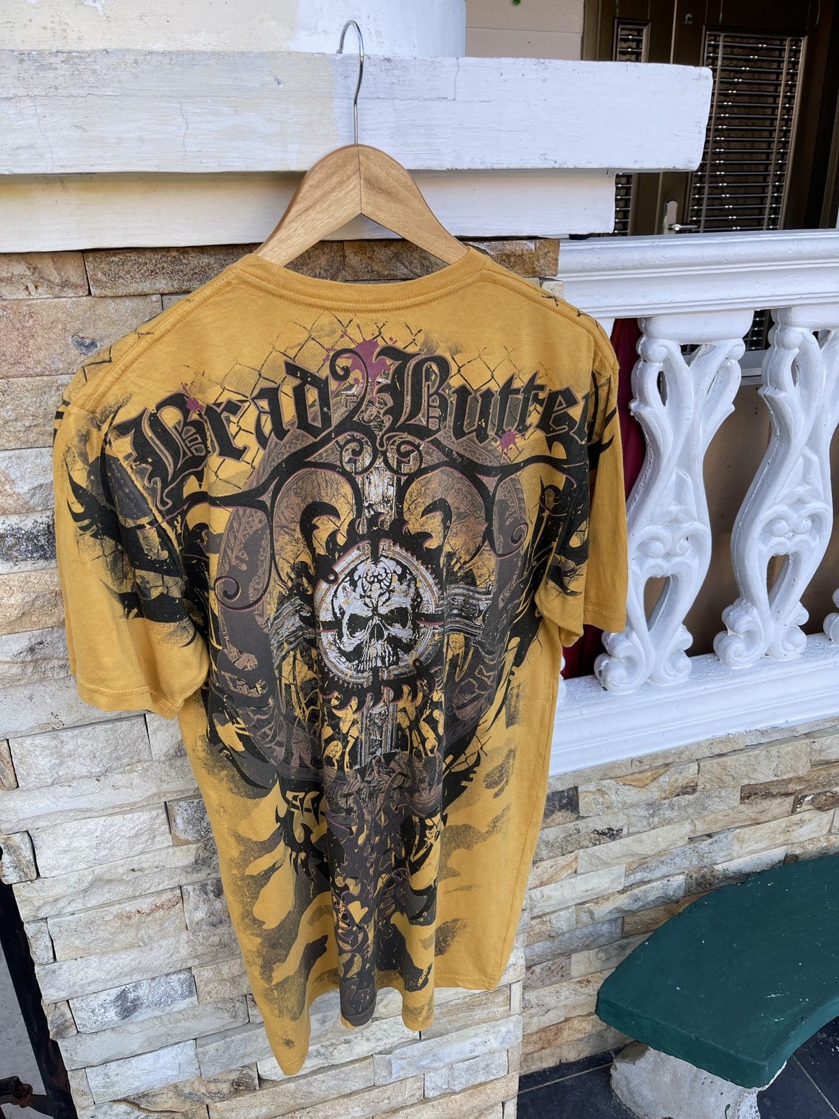 Affliction Rare🔥Brad Butter Cross Skull Head Affliction Style Tee Size US M / EU 48-50 / 2 - 5 Thumbnail