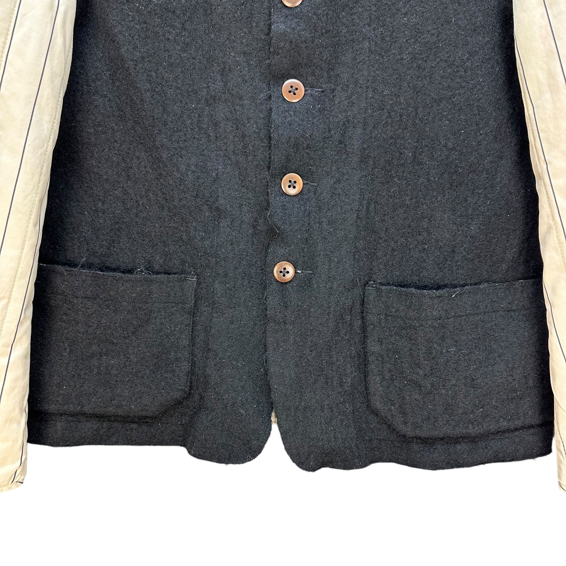 45rpm Vintage 45rpm Cotton Sleeve Button Wool Jacket #A65-1566 Size US S / EU 44-46 / 1 - 3 Thumbnail