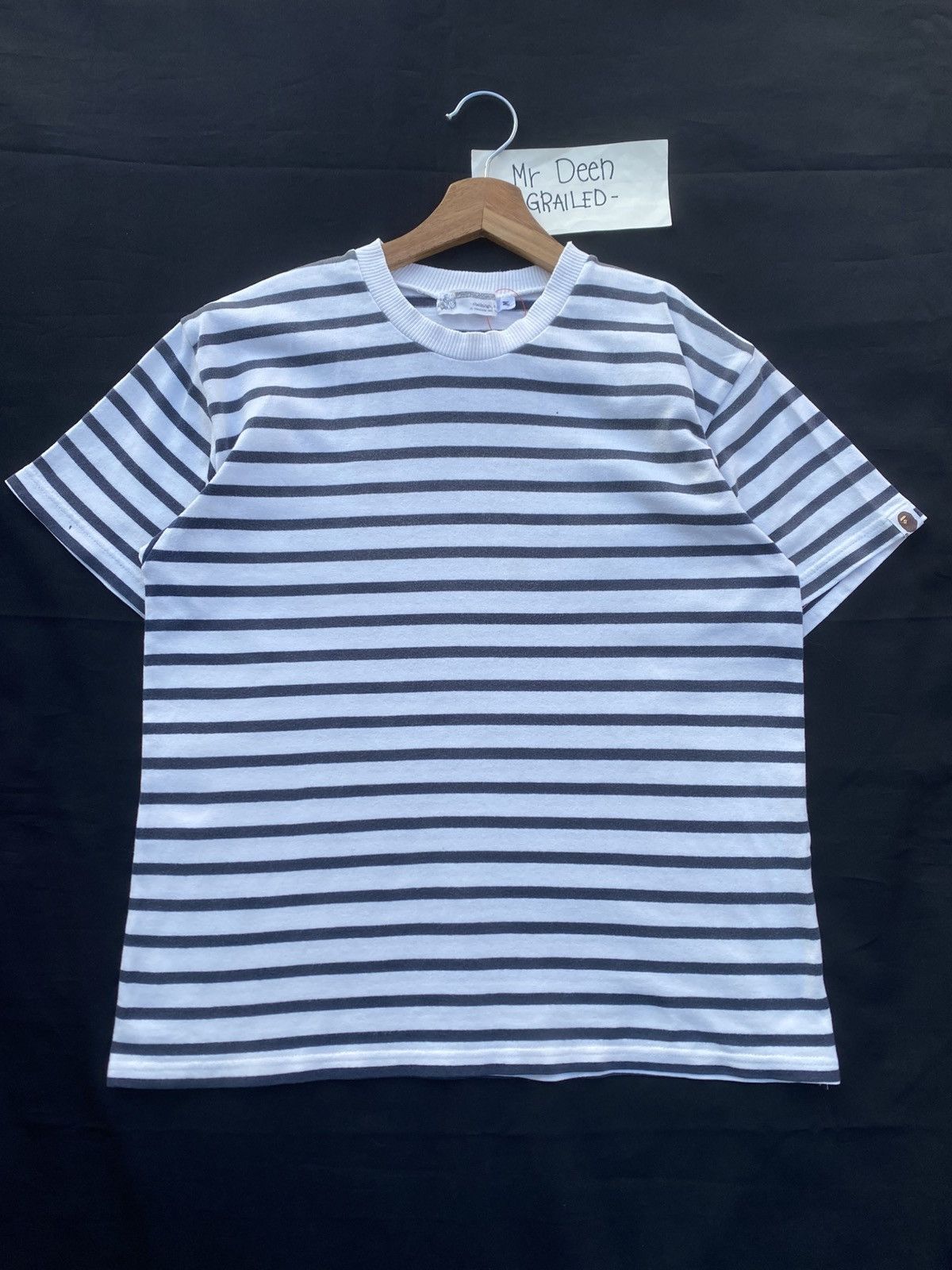 Bape Rare Vintage BAPE Stripes by Nigo Era Tshirt Size US S / EU 44-46 / 1 - 1 Thumbnail