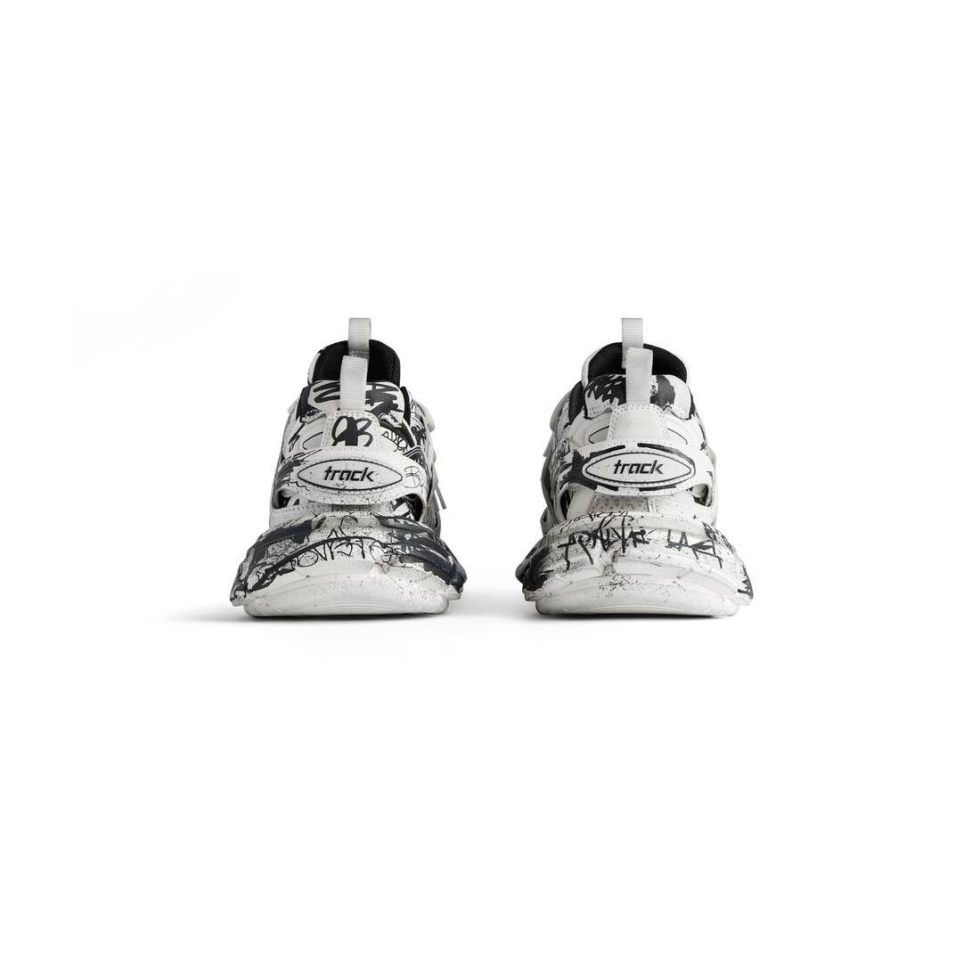 Balenciaga o1tr1nto0825 Track Graffiti Sneakers in White/Black Size US 9 / EU 42 - 5 Thumbnail