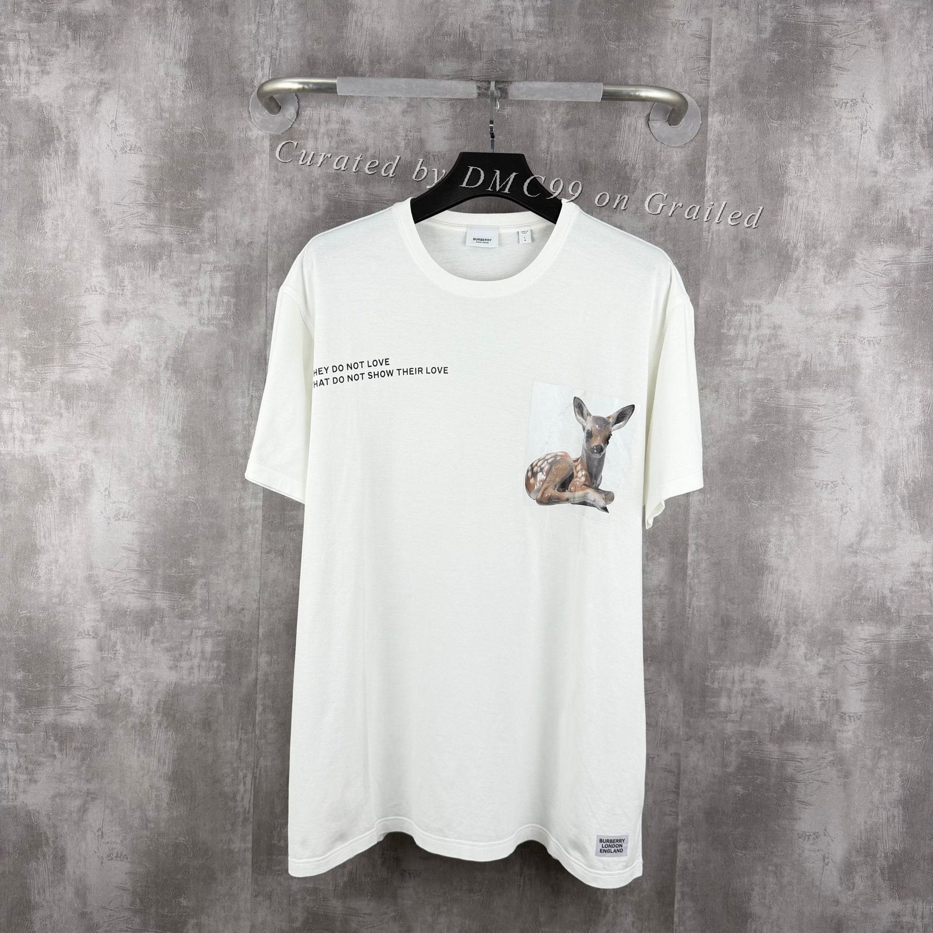 Burberry Burberry Deer Slogan Short-Sleeve T-Shirt Size US L / EU 52-54 / 3 - 1 Thumbnail