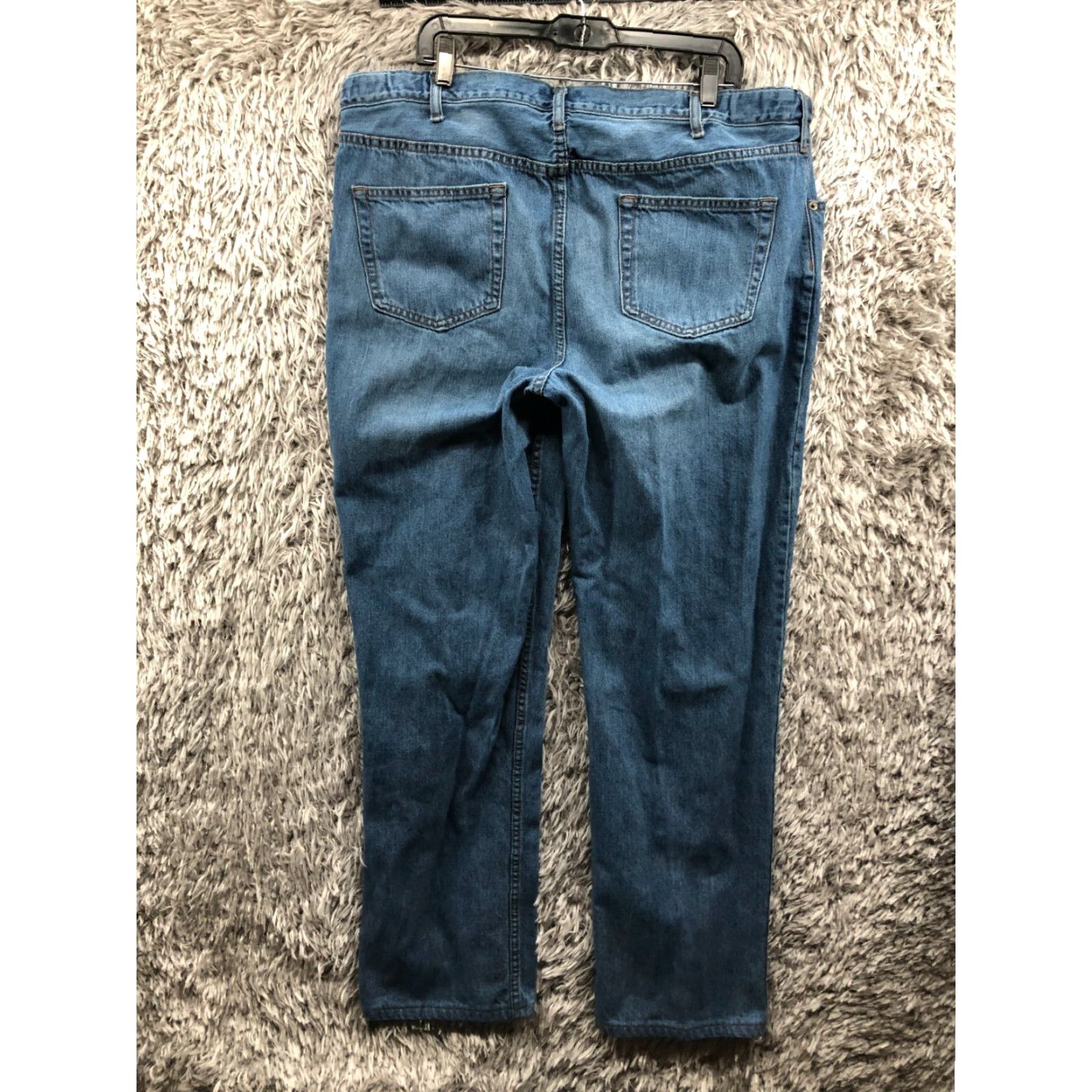 Lands' End Lands' End Jeans Mens 42 Mid Rise Straight Band Stretch Medium Wash Blue Size US 42 / EU 58 - 5 Thumbnail
