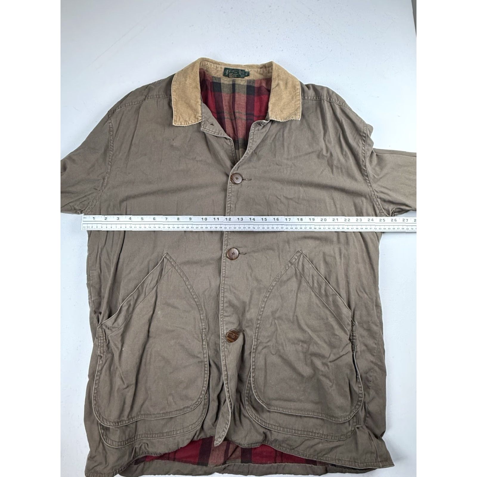 J.Crew VINTAGE J.CREW Chore Jacket Grey Plaid Lined Work Wear Barn Coat Large Size US L / EU 52-54 / 3 - 3 Thumbnail